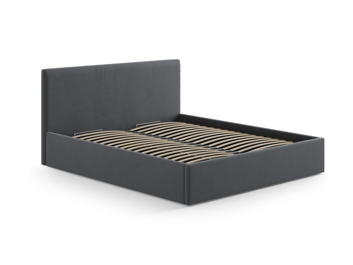 Remo Velour Headboard in Grey-Bluvel präsentiert im Onlineshop von KAQTU Design AG. Kopfteile ist von Micadoni
