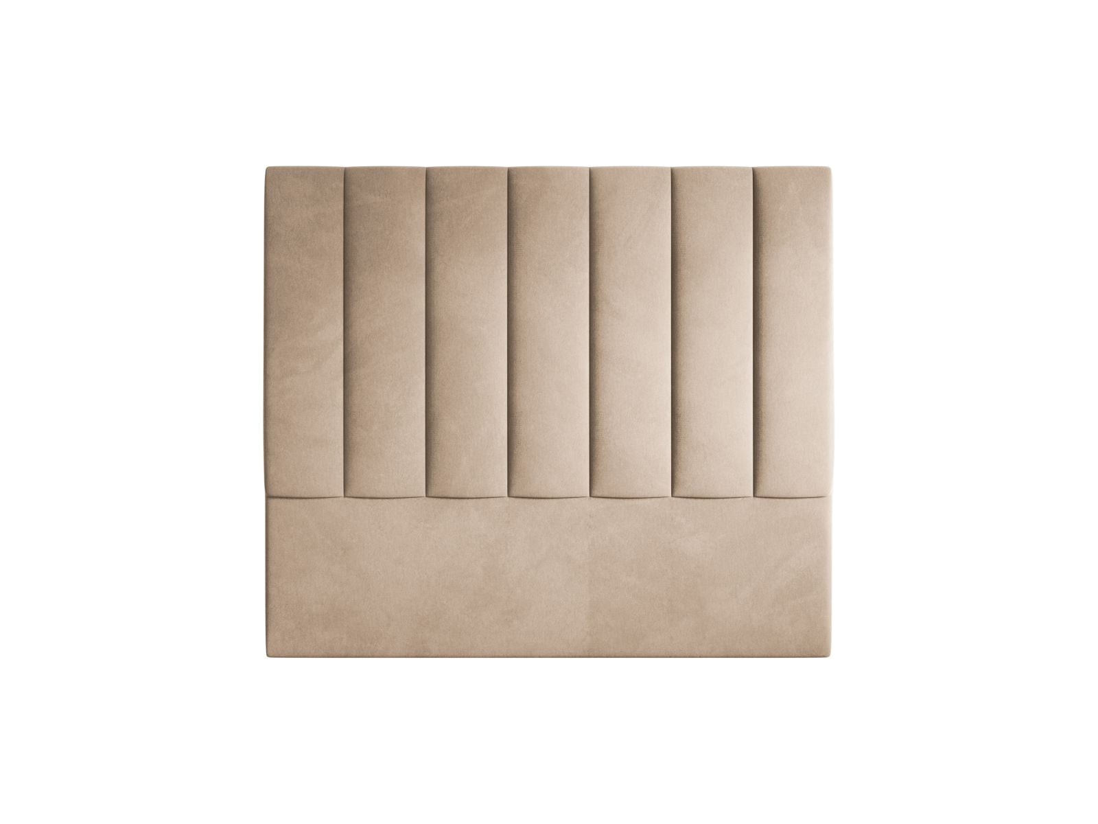 Elegantes Kopfteil Marl in sanftem Almond Beige, aus luxuriösem Magic Velvet, ideal für ein zeitgemäßes Schlafzimmerdesign.