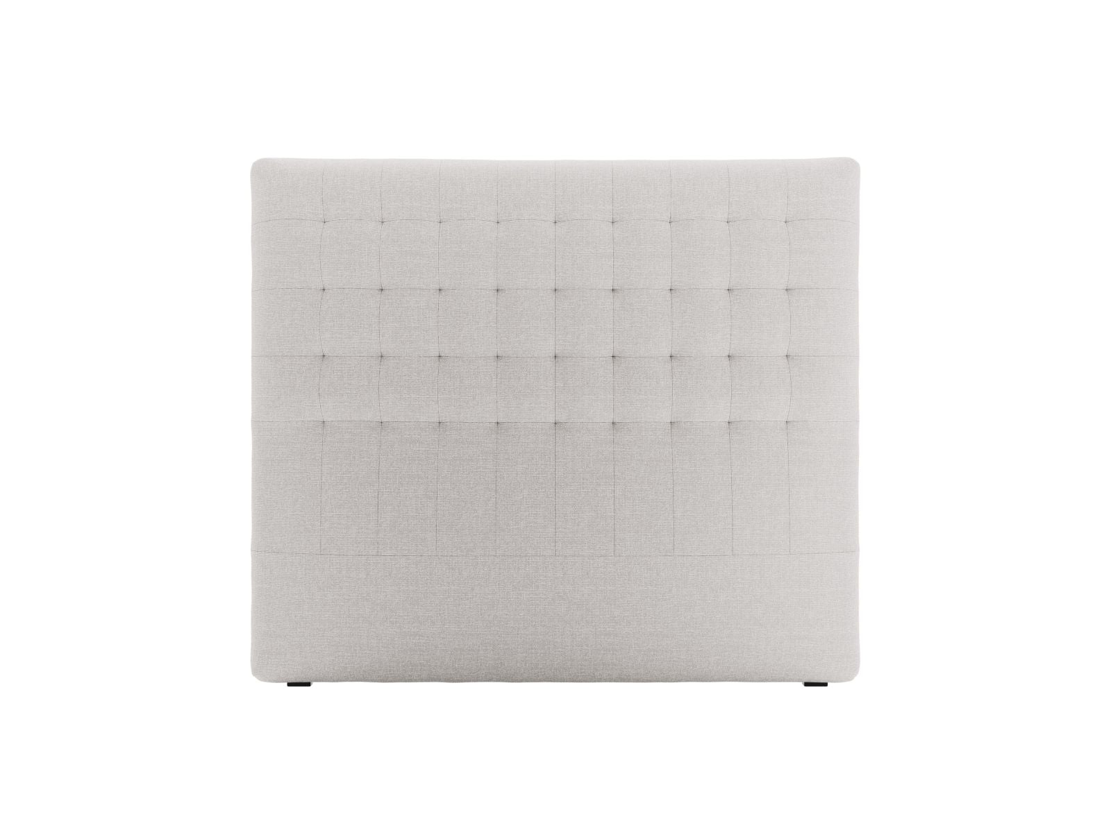 Modernes Kopfteil Nova 140cm in sanftem Grau, perfekt für eine geschmackvolle Schlafzimmeratmosphäre. Hochwertige Materialien von Micadoni.