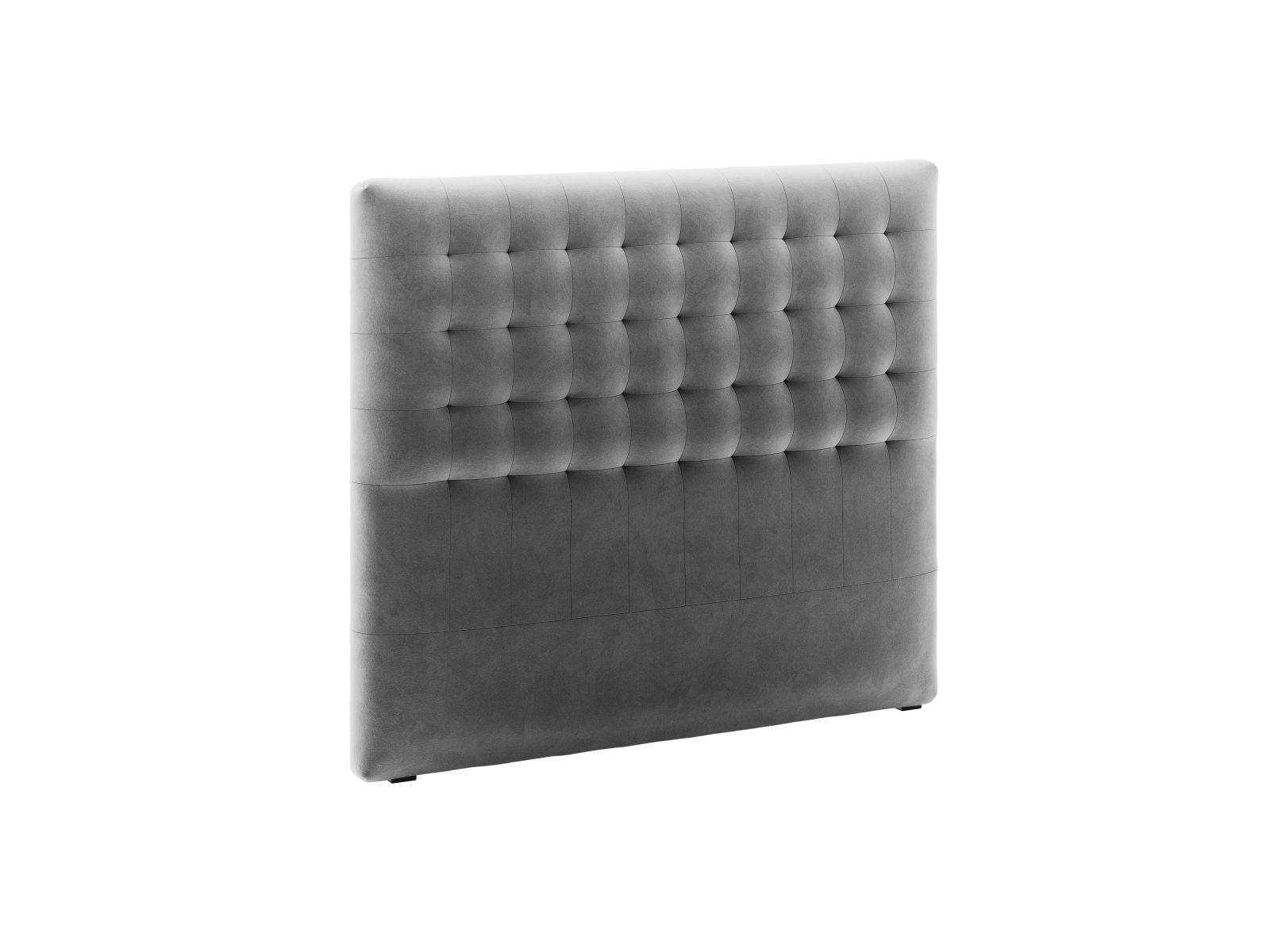 Stylisches Kopfteil Nova in 140 cm Breite, mit hochwertigem grauen Stoffbezug, perfekt für ein modernes und elegantes Schlafzimmer.