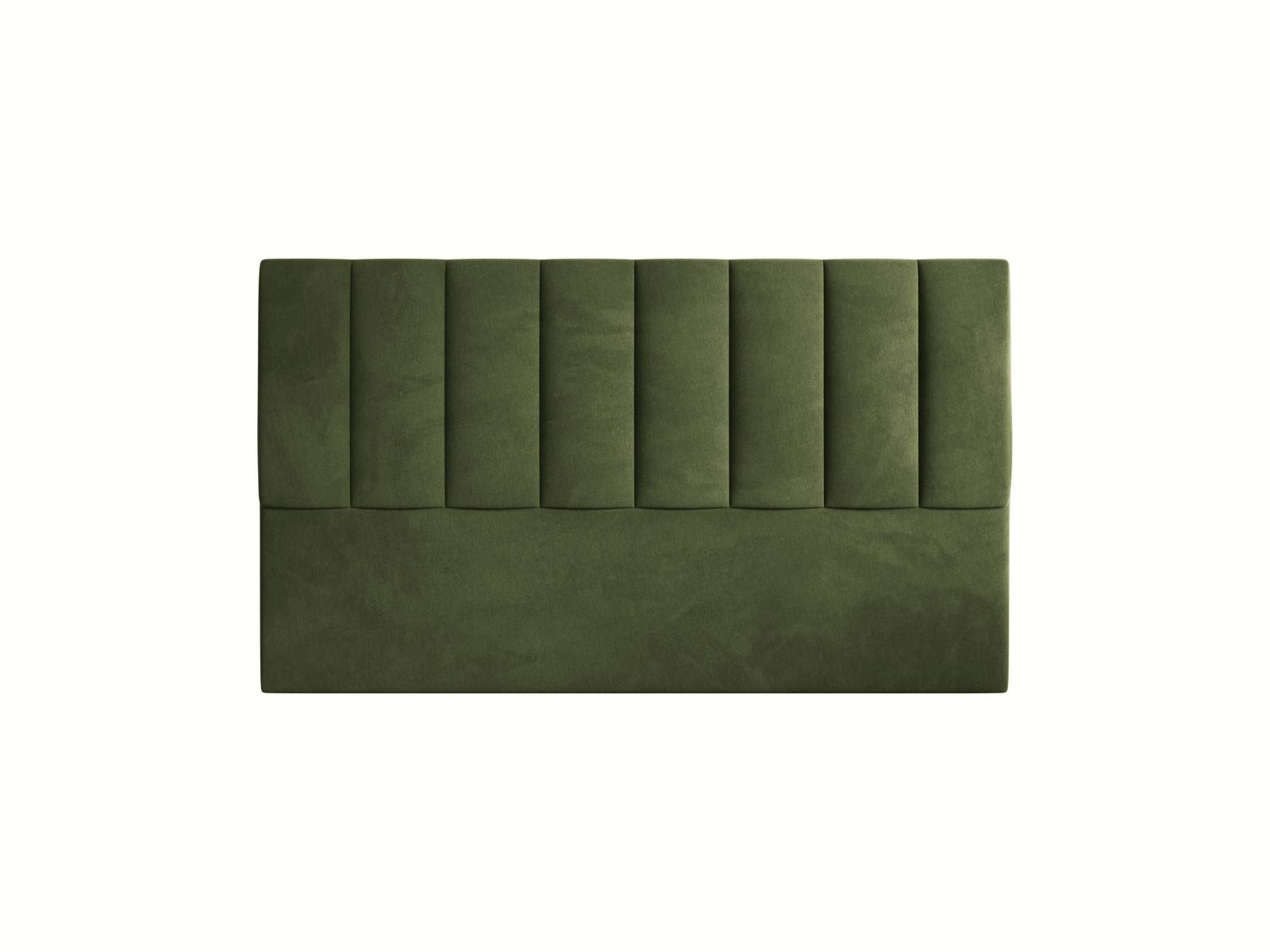 Elegantes Kopfteil Marl in 160 cm Breite, gefertigt aus hochwertigem Magic Velvet in angesagtem Army Green, ideal für stilvolle Schlafzimmer.