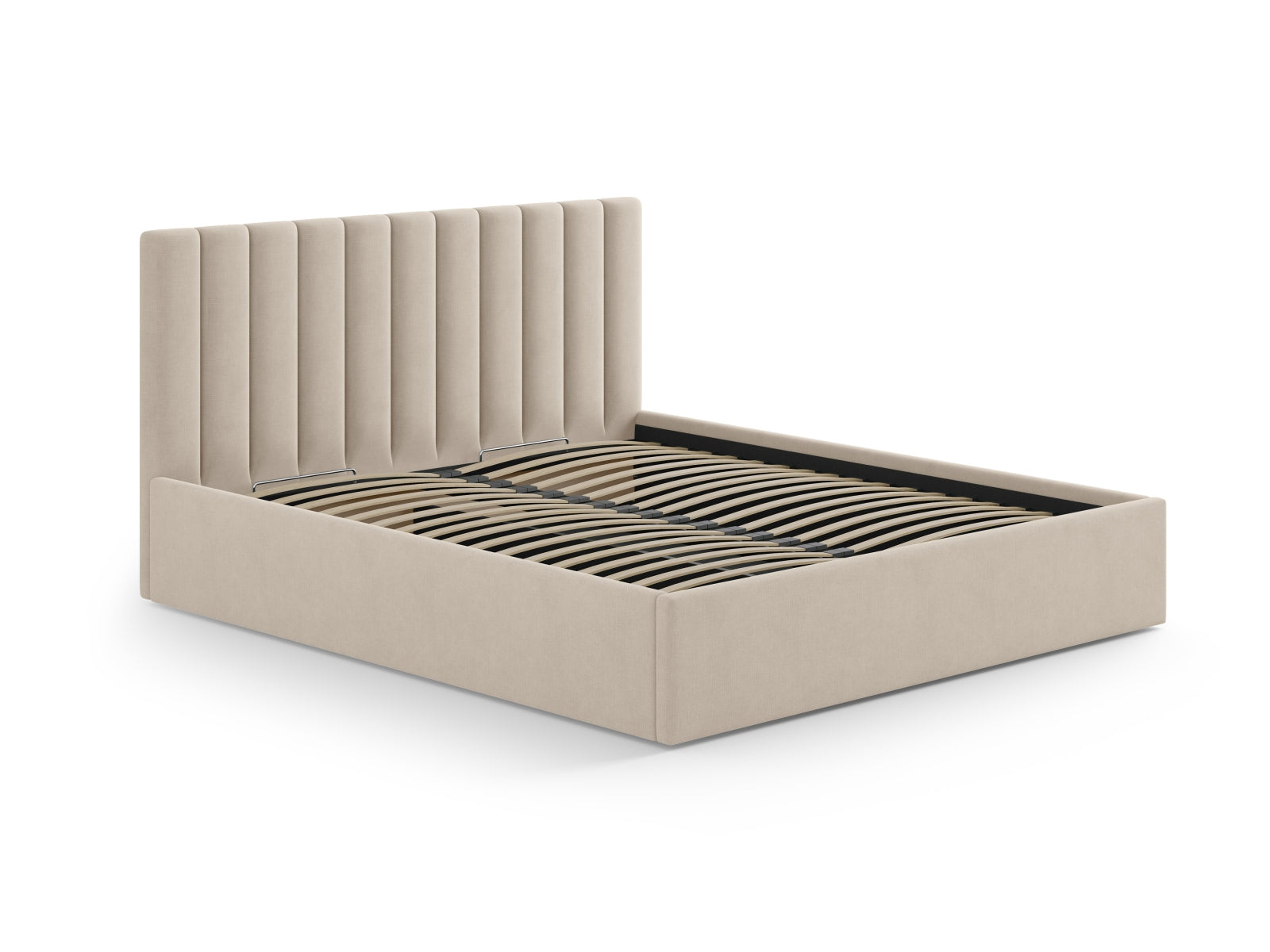 Stilvolles Kopfteil Allison in 170 cm Breite von Micadoni, in edlem Cappuccino-Moly, ideal für eine moderne Schlafzimmergestaltung.