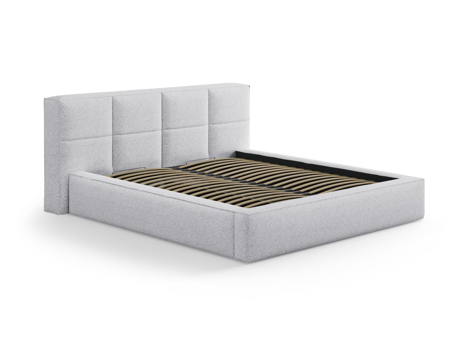 Elegantes Kopfteil Darren in zeitlosem Grau, ideal für ein modernes Schlafzimmer. Hochwertige Verarbeitung und stilvolles Design von Micadoni.