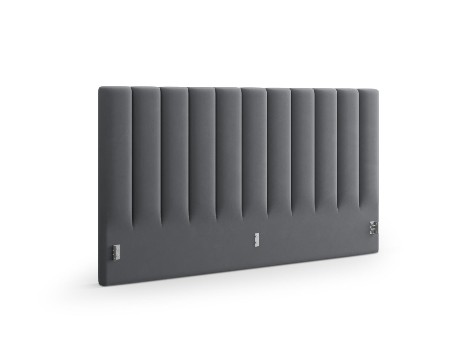 Elegantes Kopfteil Allison in 170 cm Breite, gefertigt aus hochwertigem Grey-Bluvel, ideal für stilvolle Schlafzimmergestaltung.
