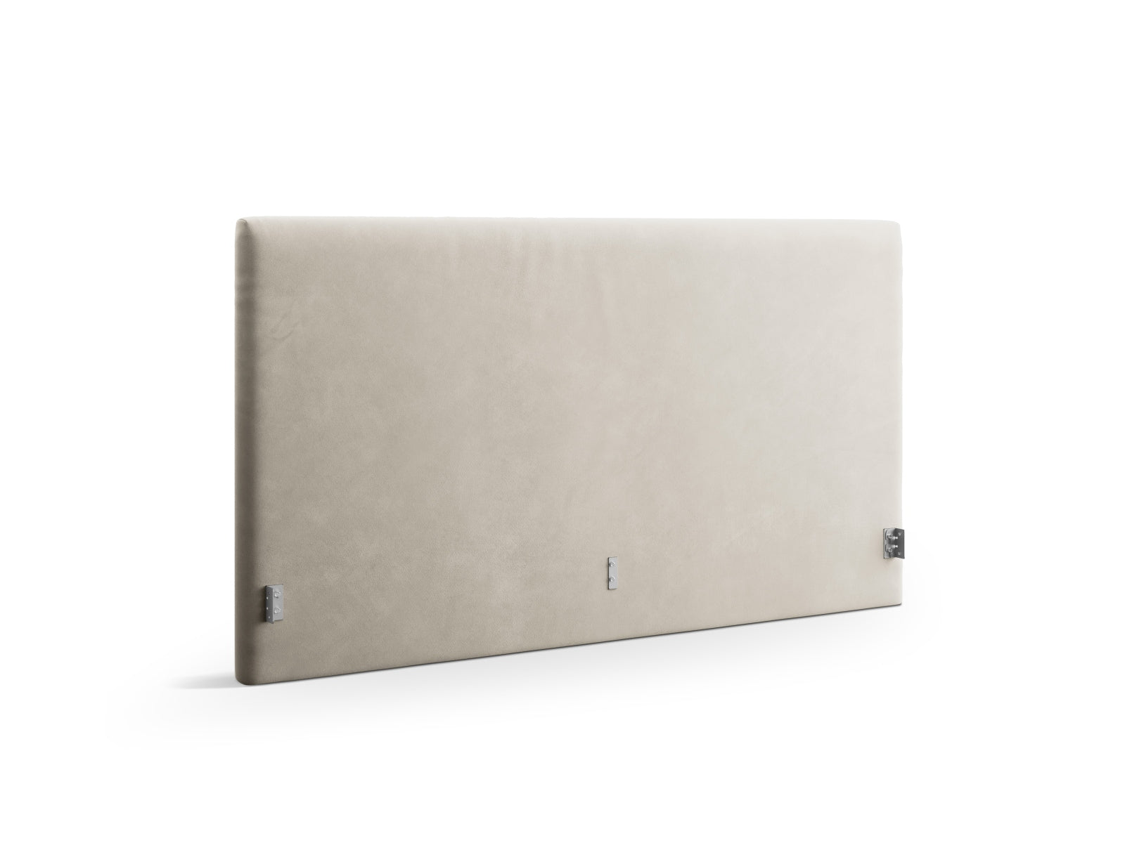Elegantes Remo Velour Kopfteil in edlem Dunkelbeige, ideal für ein modernes Schlafzimmerdesign und eine einladende Atmosphäre.