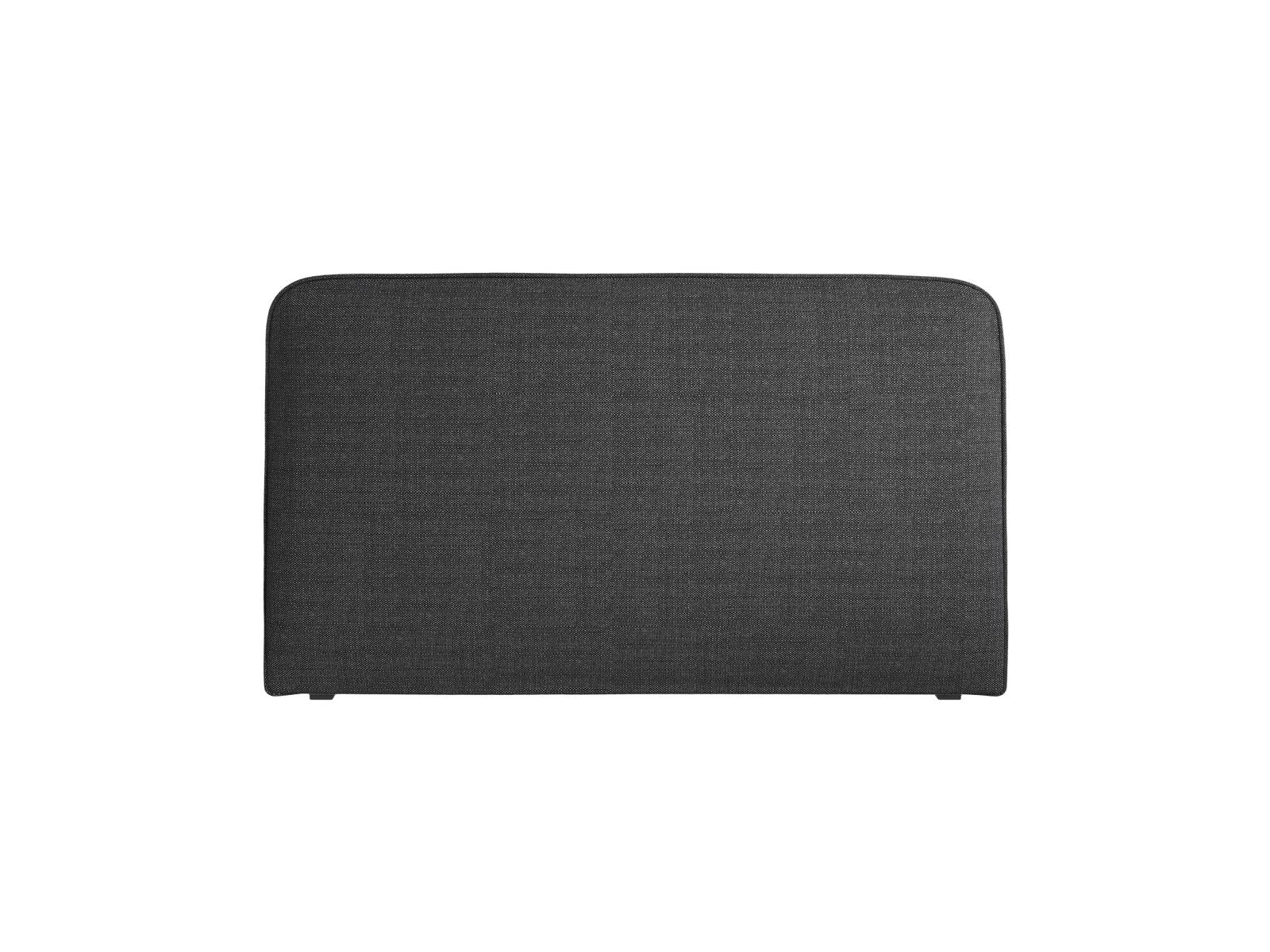 Elegantes schwarzes Kopfteil Jamie von Micadoni, 160 cm, ideal für ein stilvolles Schlafzimmerambiente.