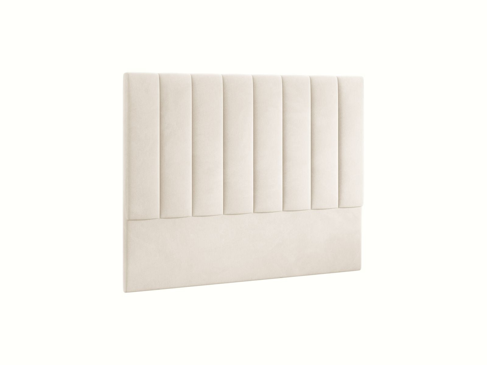 Elegantes Kopfteil Marl in 160 cm Breite aus Ivory-Magic Velvet, ideal für stilvolle Schlafzimmergestaltung von Micadoni.
