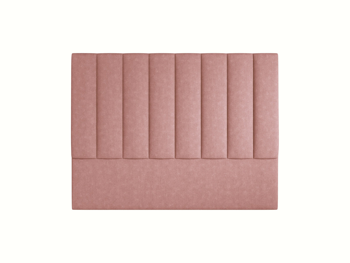Kopfteil Marl von Micadoni mit gepolstertem Stoffbezug und kleinen Kunststoffbeinen