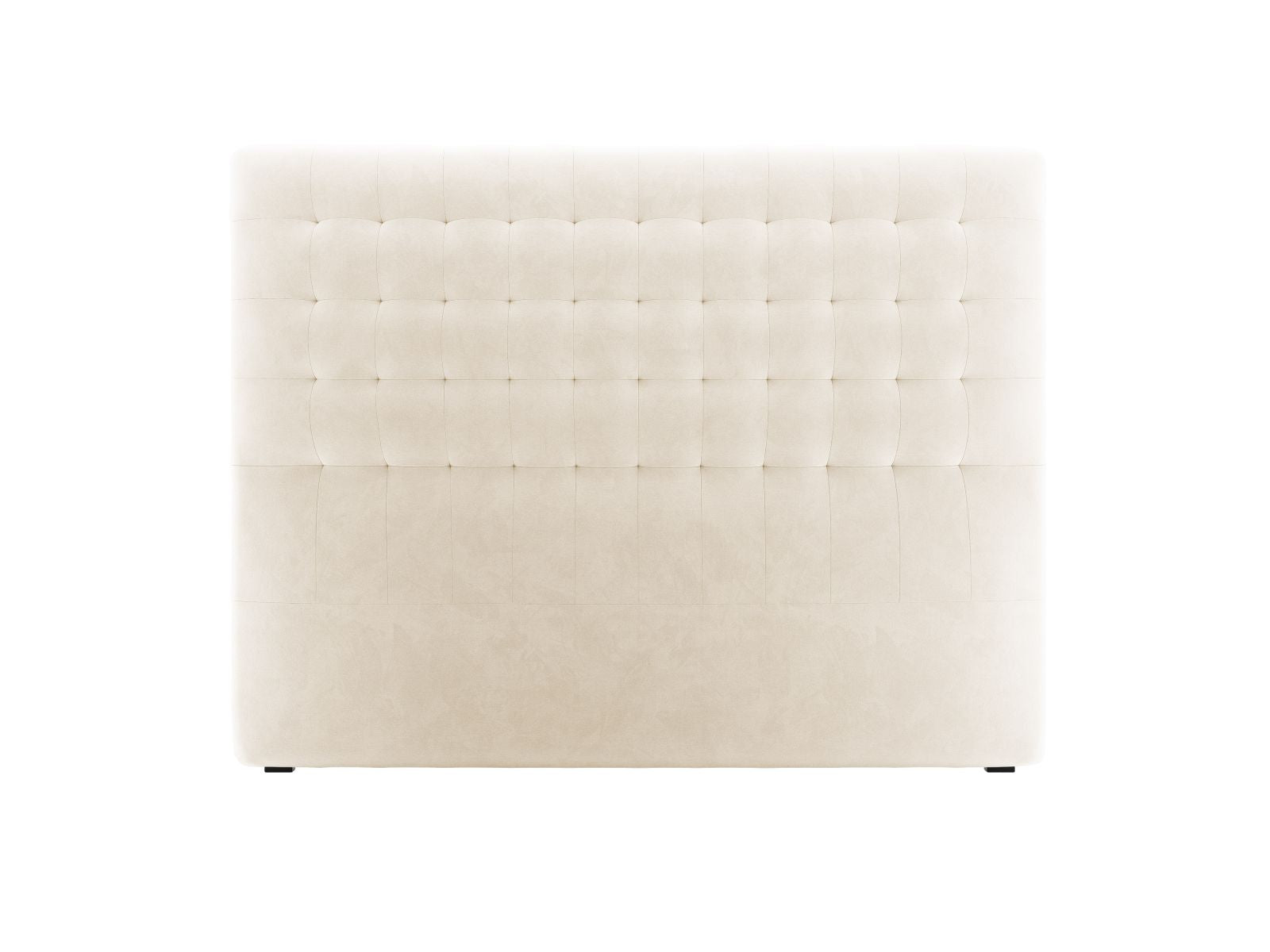 Elegantes Kopfteil Nova in zartem Beige, 160 cm breit, ideal für ein zeitgemäßes Schlafzimmerdesign, erhältlich bei Micadoni.