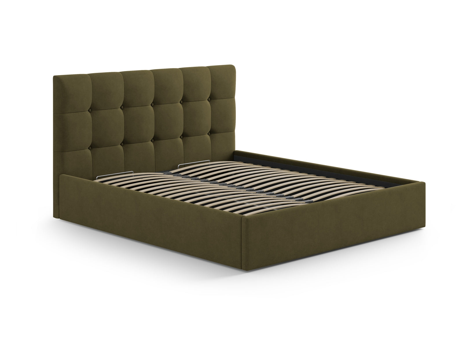 Elegantes Kopfteil Phaedra in sanftem Grün, ideal für zeitgemäße Schlafzimmergestaltung. Hochwertige Verarbeitung und modernes Design von Micadoni.