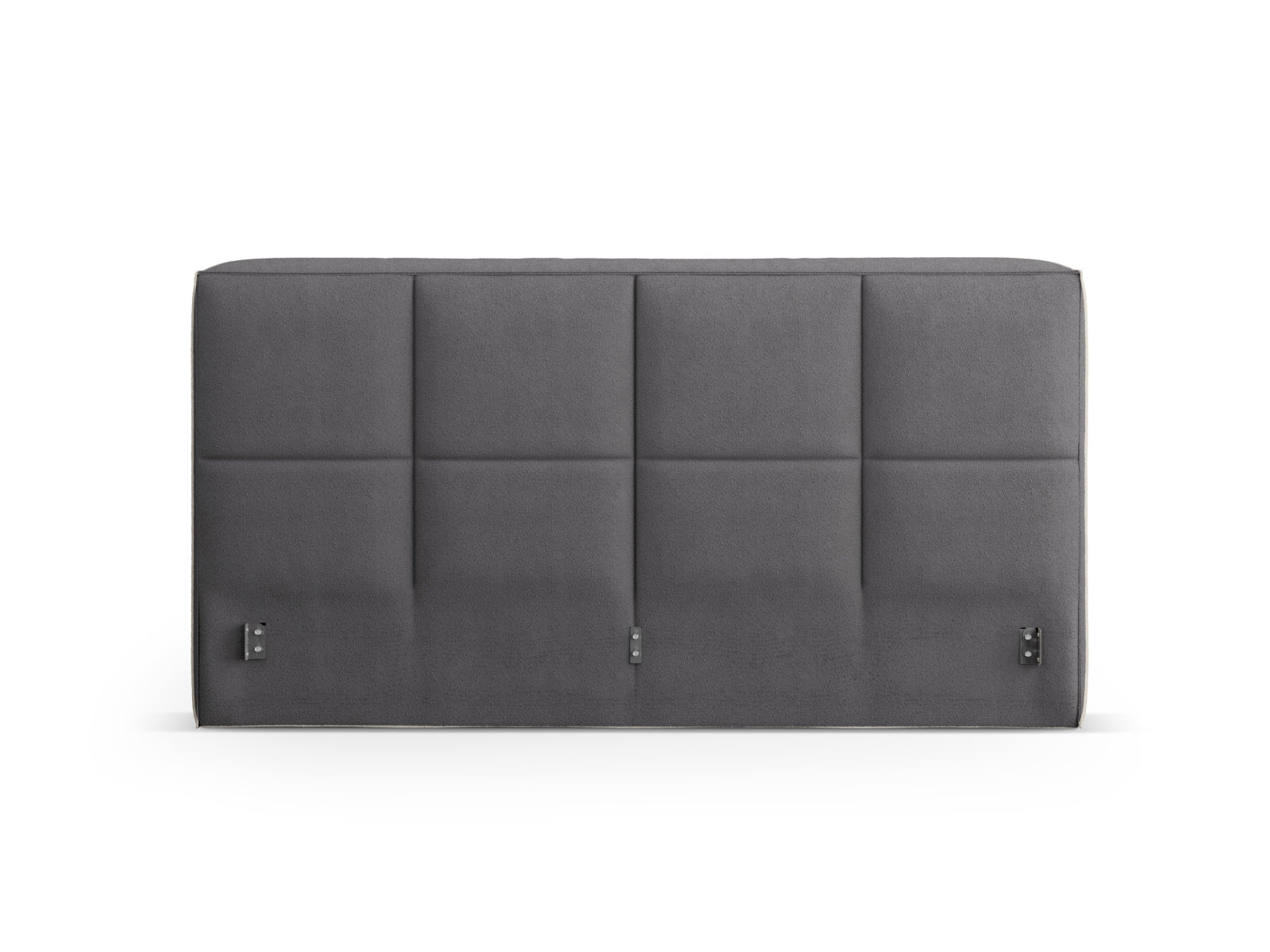 Stilvolles Darren Boucle Kopfteil in Graphit, perfekt für moderne Schlafzimmer und schafft eine einladende Atmosphäre.