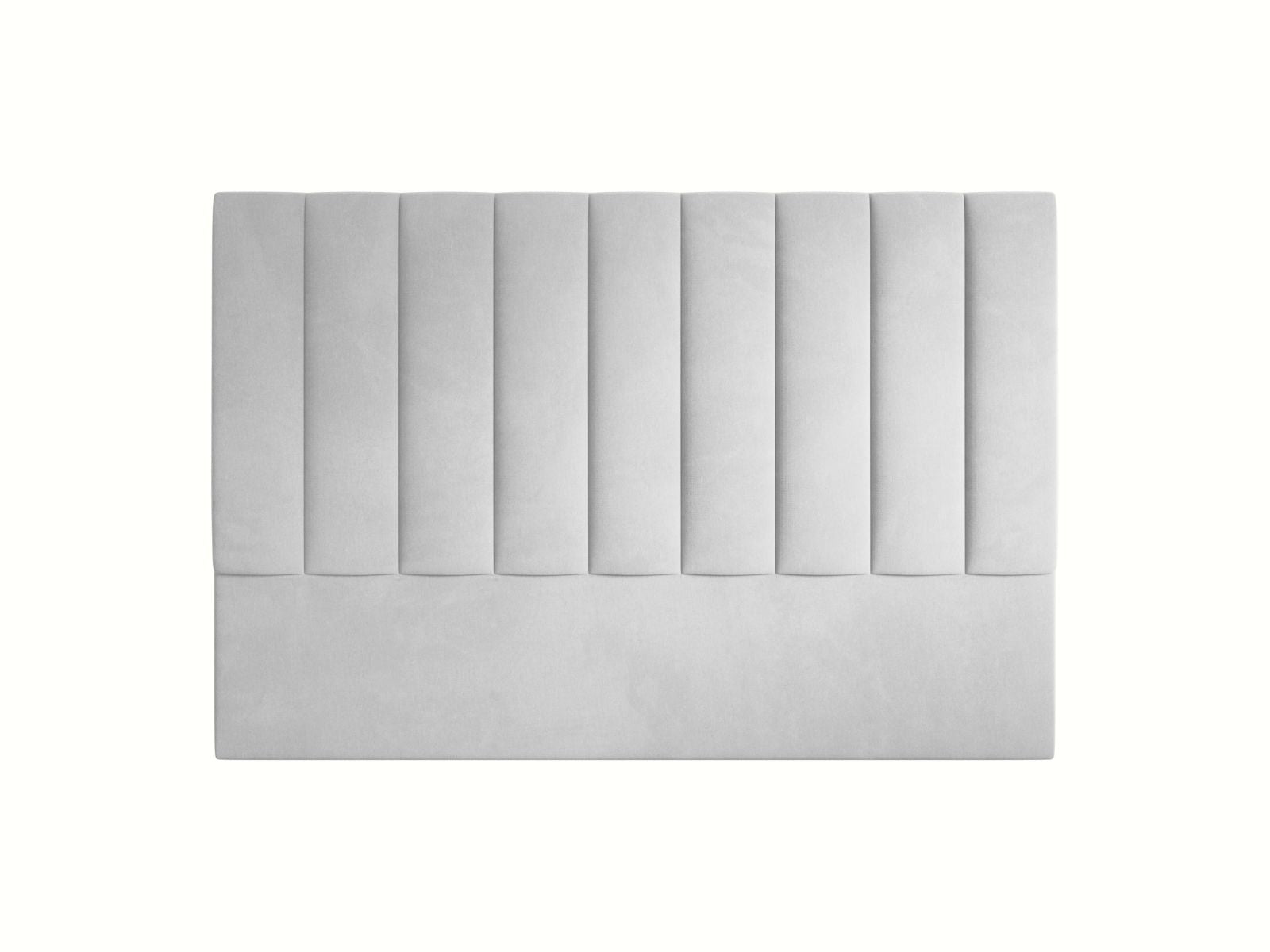 Elegantes Kopfteil Marl in 180 cm Breite, gefertigt aus hochwertigem Light Grey-Magic Velvet, ideal für stilvolle Schlafzimmergestaltung.
