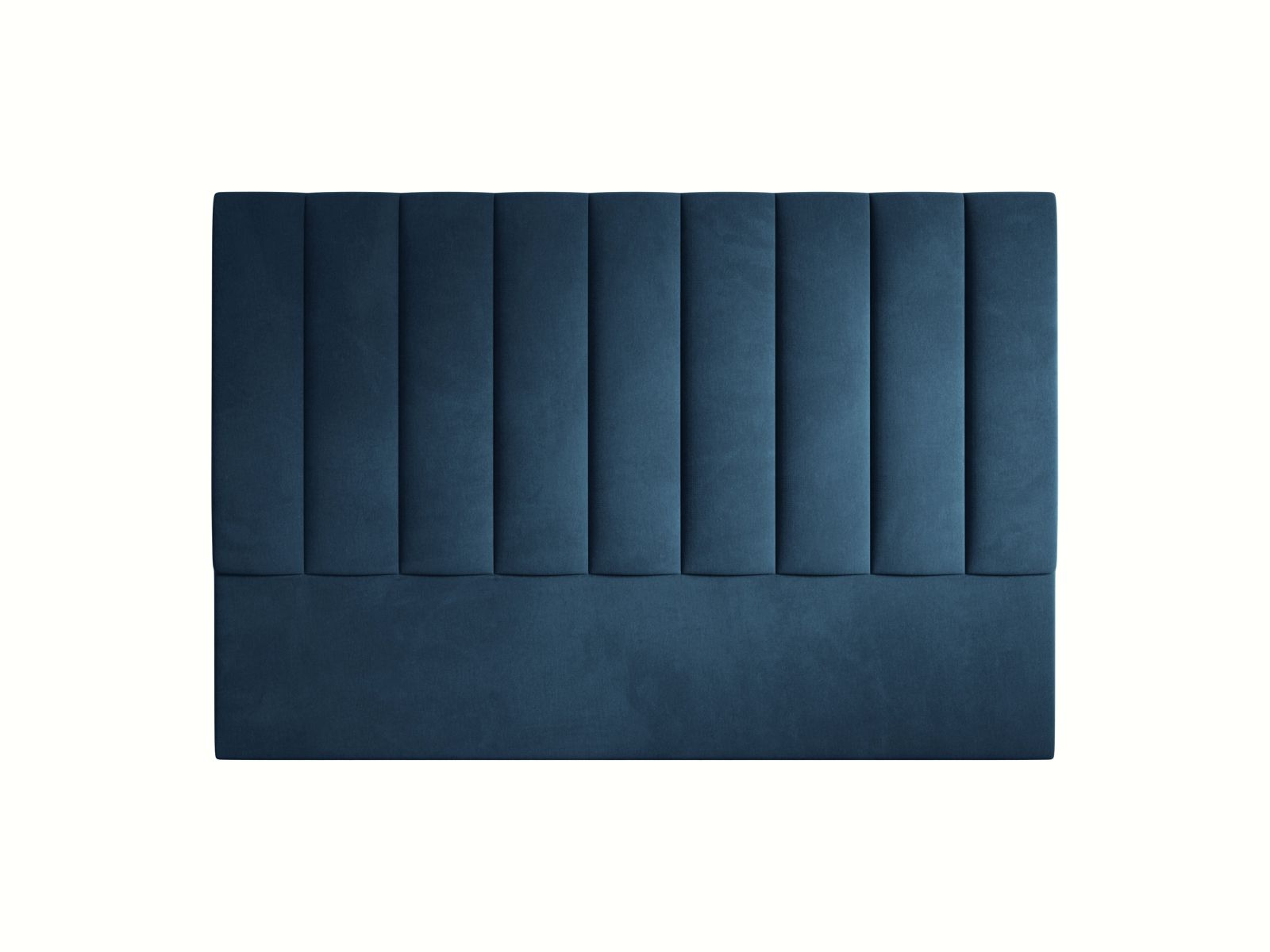 Elegantes Kopfteil Marl in 180 cm, gefertigt aus hochwertigem Magic Velvet in edlem Marineblau, ideal für stilvolle Schlafzimmergestaltung.