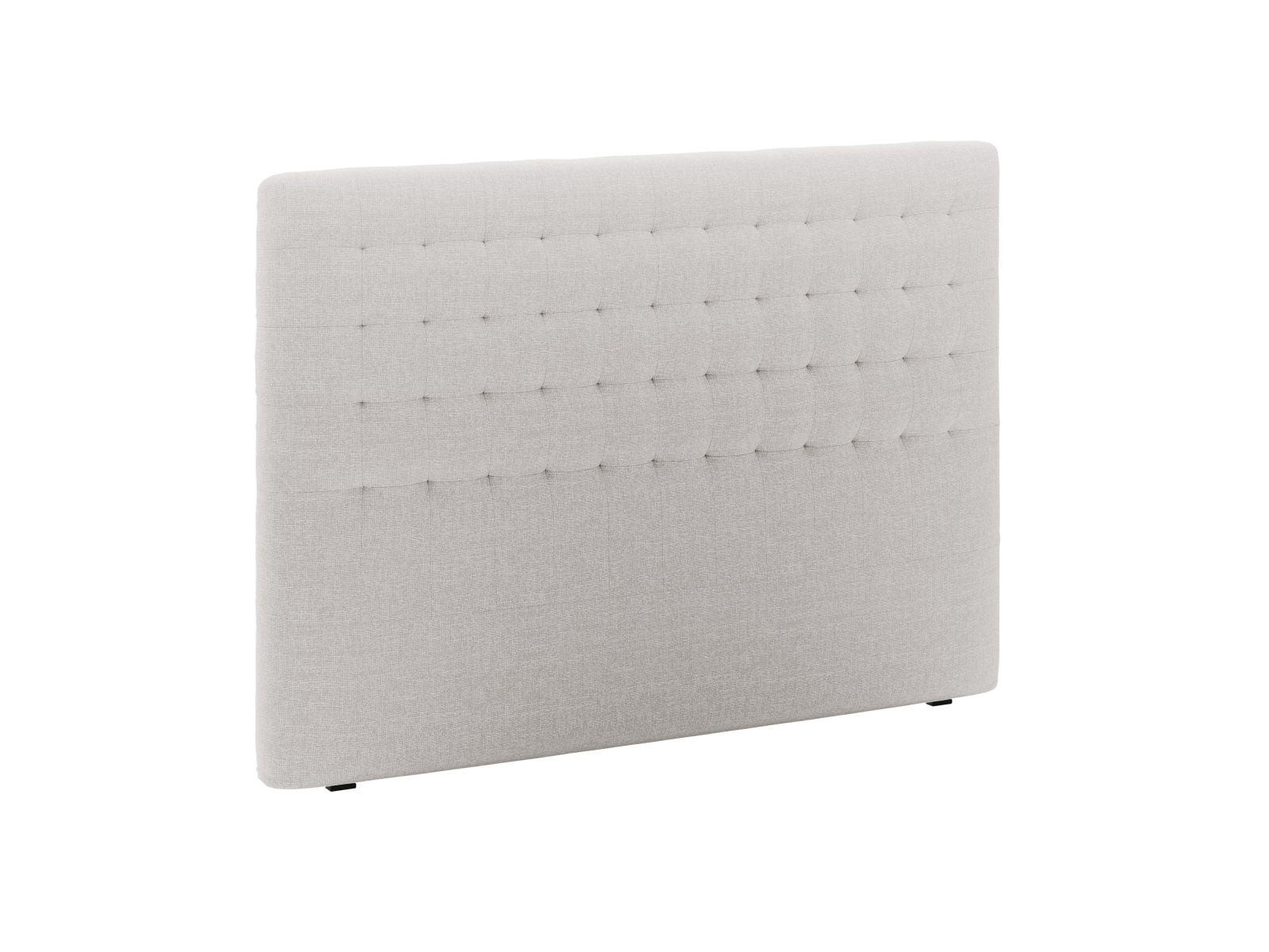 Elegantes Kopfteil Nova 180cm in sanftem Hellgrau, ideal für stilvolle Schlafzimmergestaltung, erhältlich bei KAQTU Design AG.