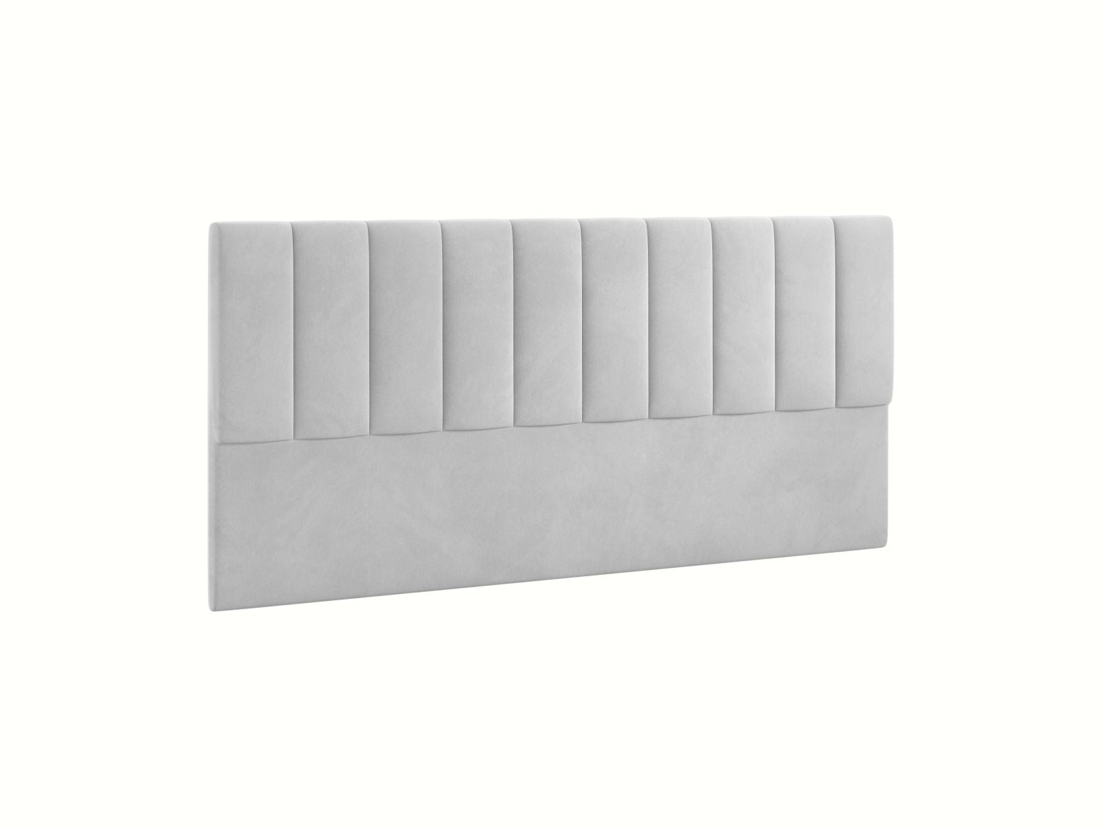Elegantes Kopfteil Marl in 200 cm Breite, gefertigt aus hochwertigem Light Grey-Magic Velvet, ideal für stilvolle Schlafzimmergestaltung.