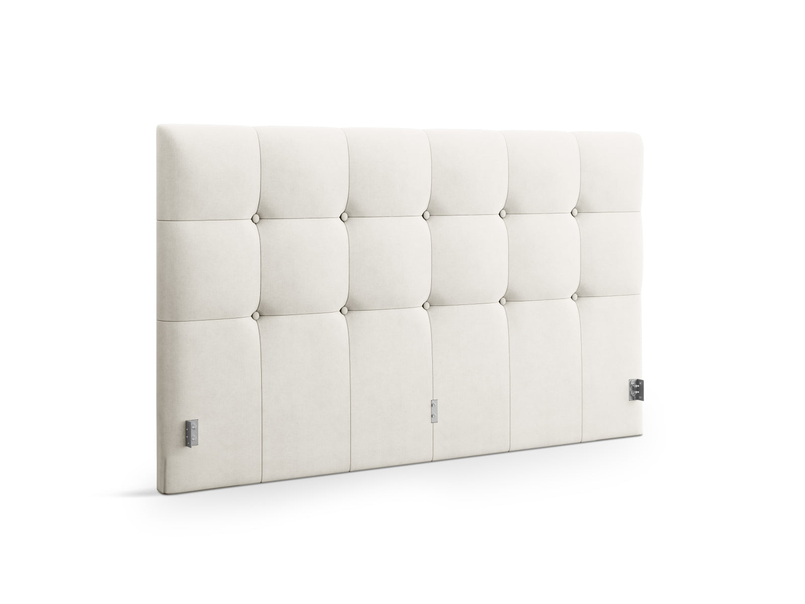 Elegantes Kopfteil Phaedra in zartem Beige, ideal für zeitgemäße Schlafzimmergestaltung und sorgt für eine gemütliche Stimmung.