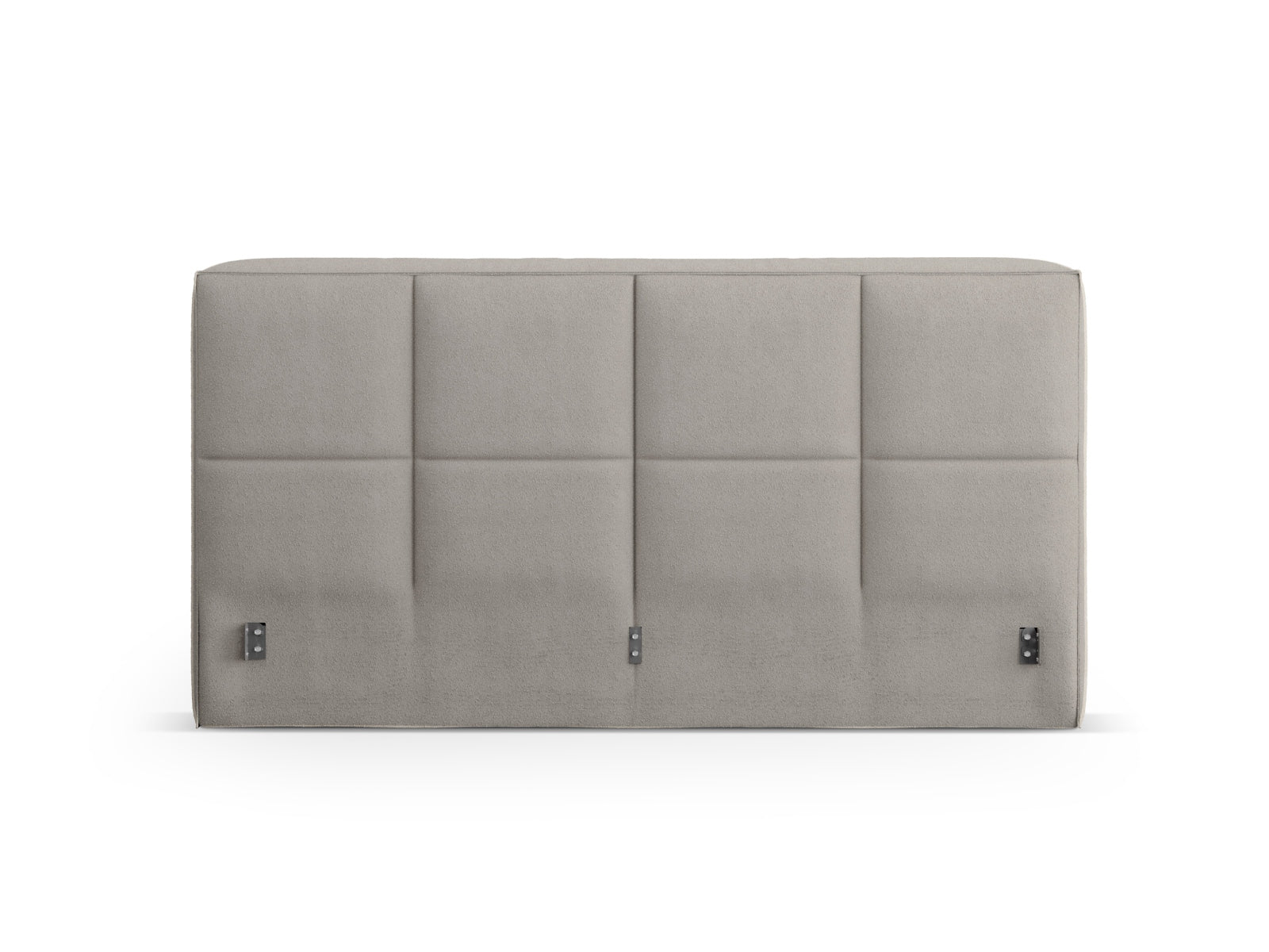 Elegantes Darren Boucle Kopfteil in warmem Dunkelbeige, perfekt für moderne Schlafzimmer und eine einladende Atmosphäre.