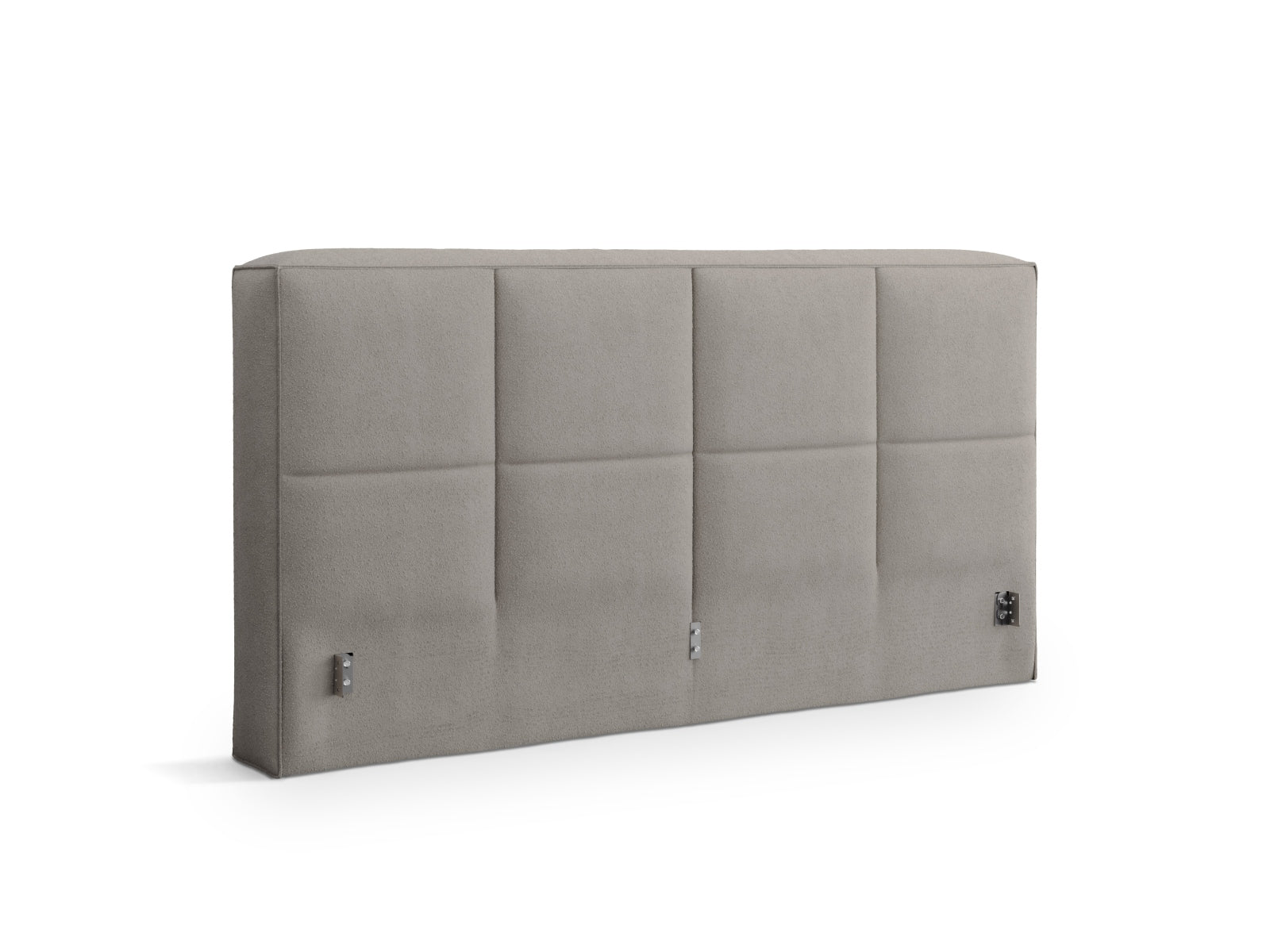 Elegantes Darren Boucle Kopfteil in warmem Dunkelbeige, perfekt für moderne Schlafzimmer und eine einladende Atmosphäre.