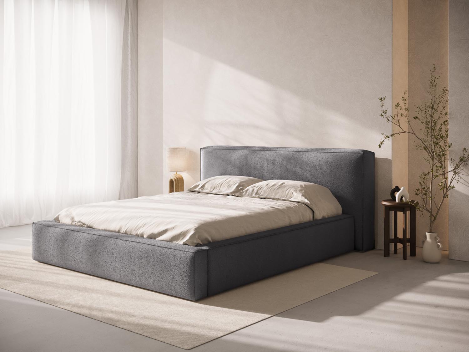 Elegantes Kopfteil "Olivia Boucle" in sanftem Olivgrün, ideal für zeitgemäße Schlafzimmergestaltung. Hochwertige Verarbeitung und stilvolles Design.