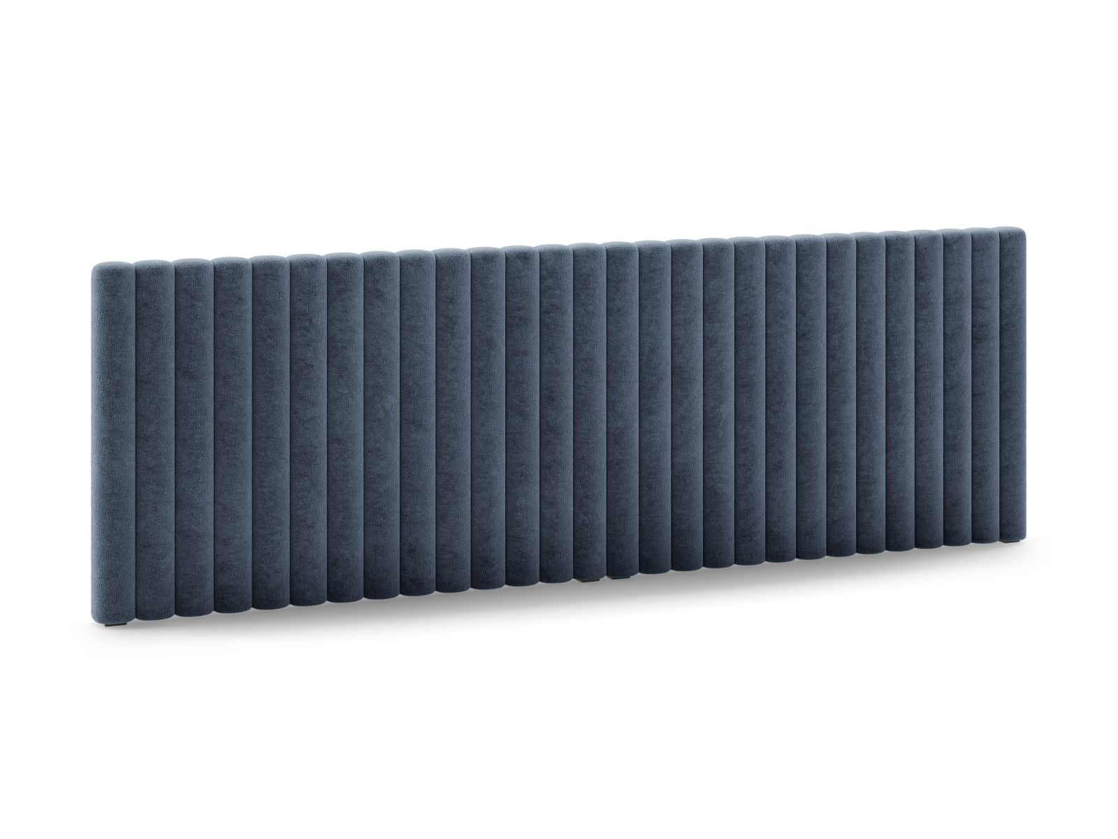 Elegantes Kopfteil Mistero in Dunkelblau, 280 cm, ideal für stilvolle Schlafzimmergestaltung, erhältlich bei KAQTU Design AG.