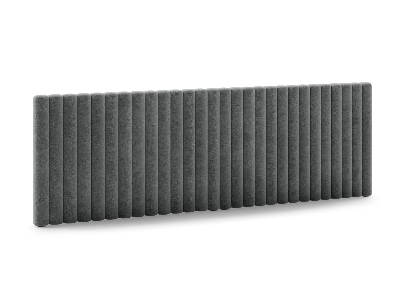 Elegantes Kopfteil Mistero in Dunkelgrau, 280 cm, ideal für stilvolle Schlafzimmergestaltung, erhältlich bei KAQTU Design AG.