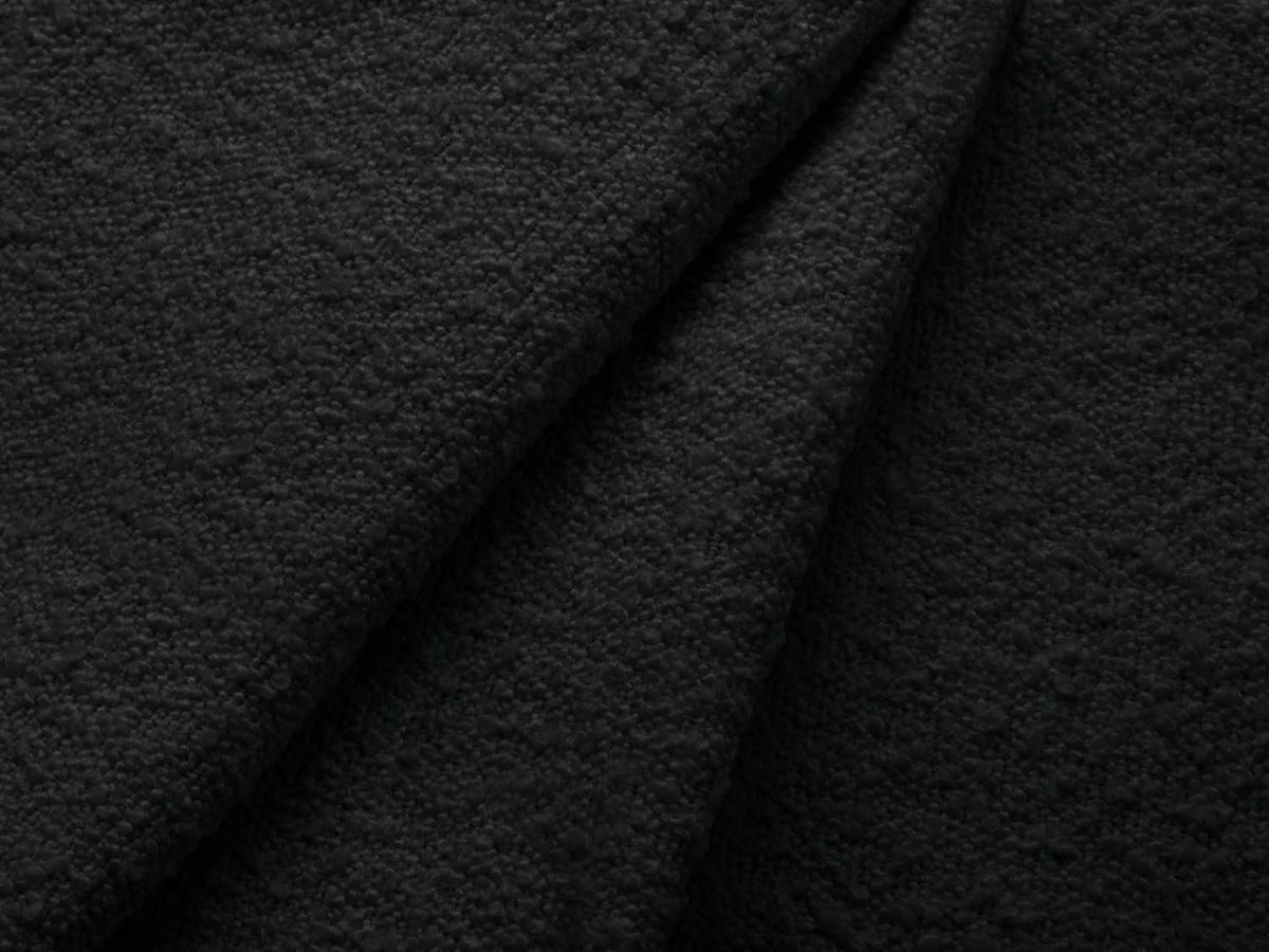 Jodie Boucle Ecksofa links mit Schlaffunktion und Stauraumbox 3 Sitzer in Black-Baloo präsentiert im Onlineshop von KAQTU Design AG. Bettsofa links ist von Micadoni