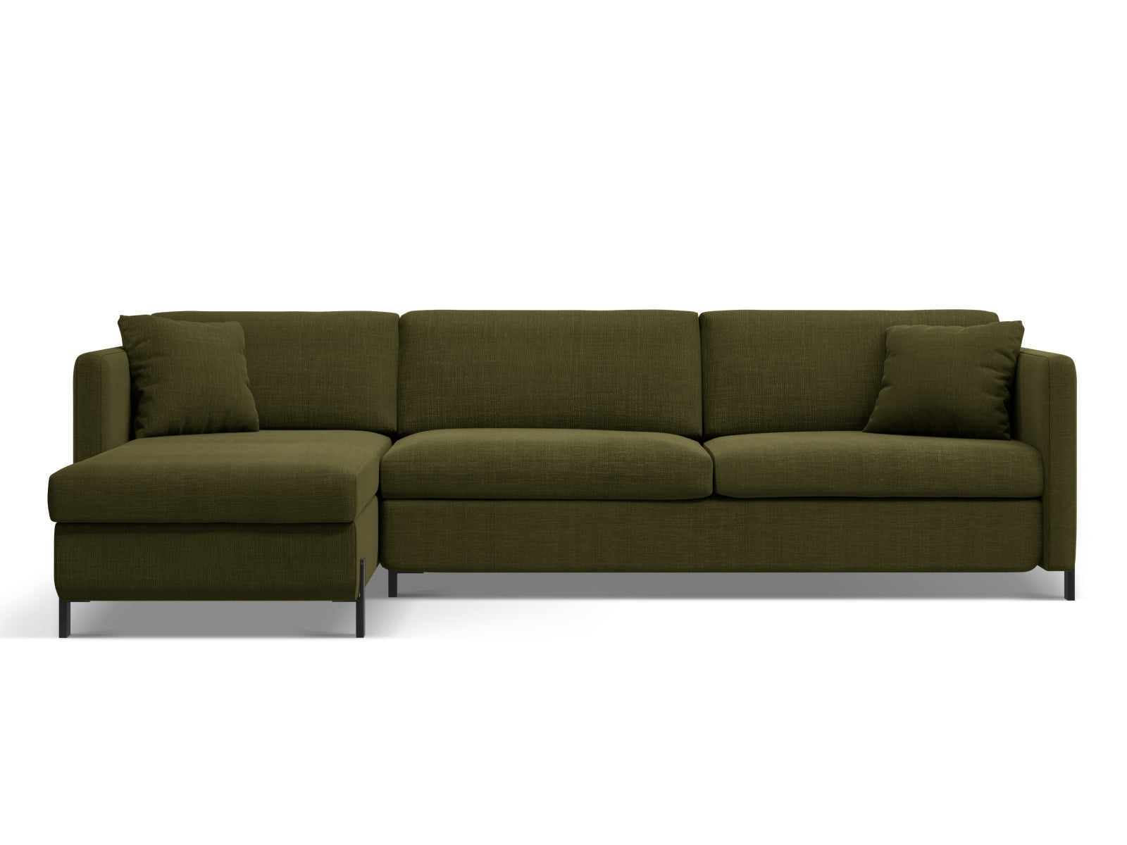 Gloria Ecksofa links mit Schlaffunktion und Stauraum 5 Sitzer in Green-Bjorn präsentiert im Onlineshop von KAQTU Design AG. Bettsofa links ist von Micadoni