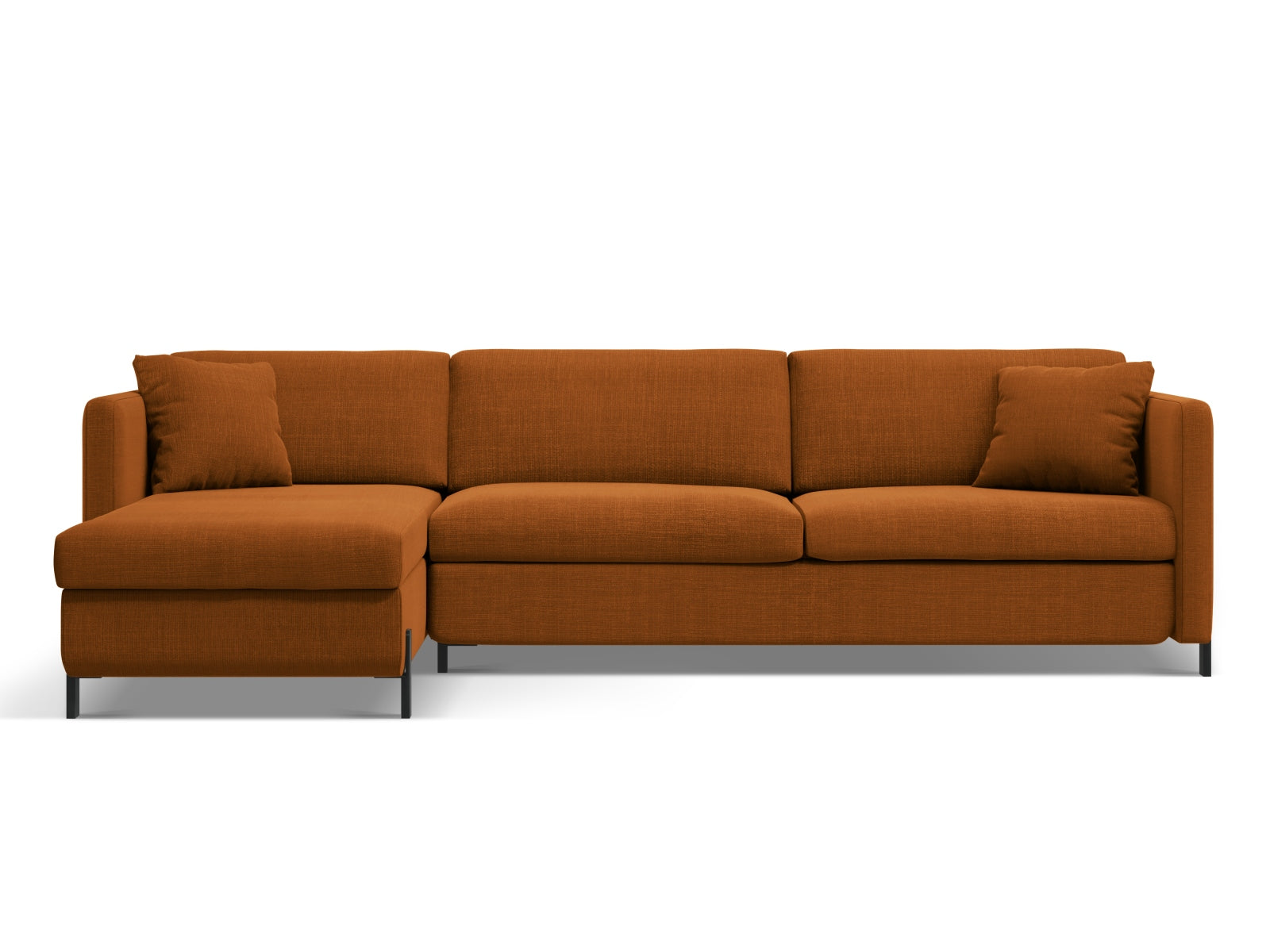 Gloria Ecksofa links mit Schlaffunktion und Stauraum 5 Sitzer in Brick-Bjorn präsentiert im Onlineshop von KAQTU Design AG. Bettsofa links ist von Micadoni