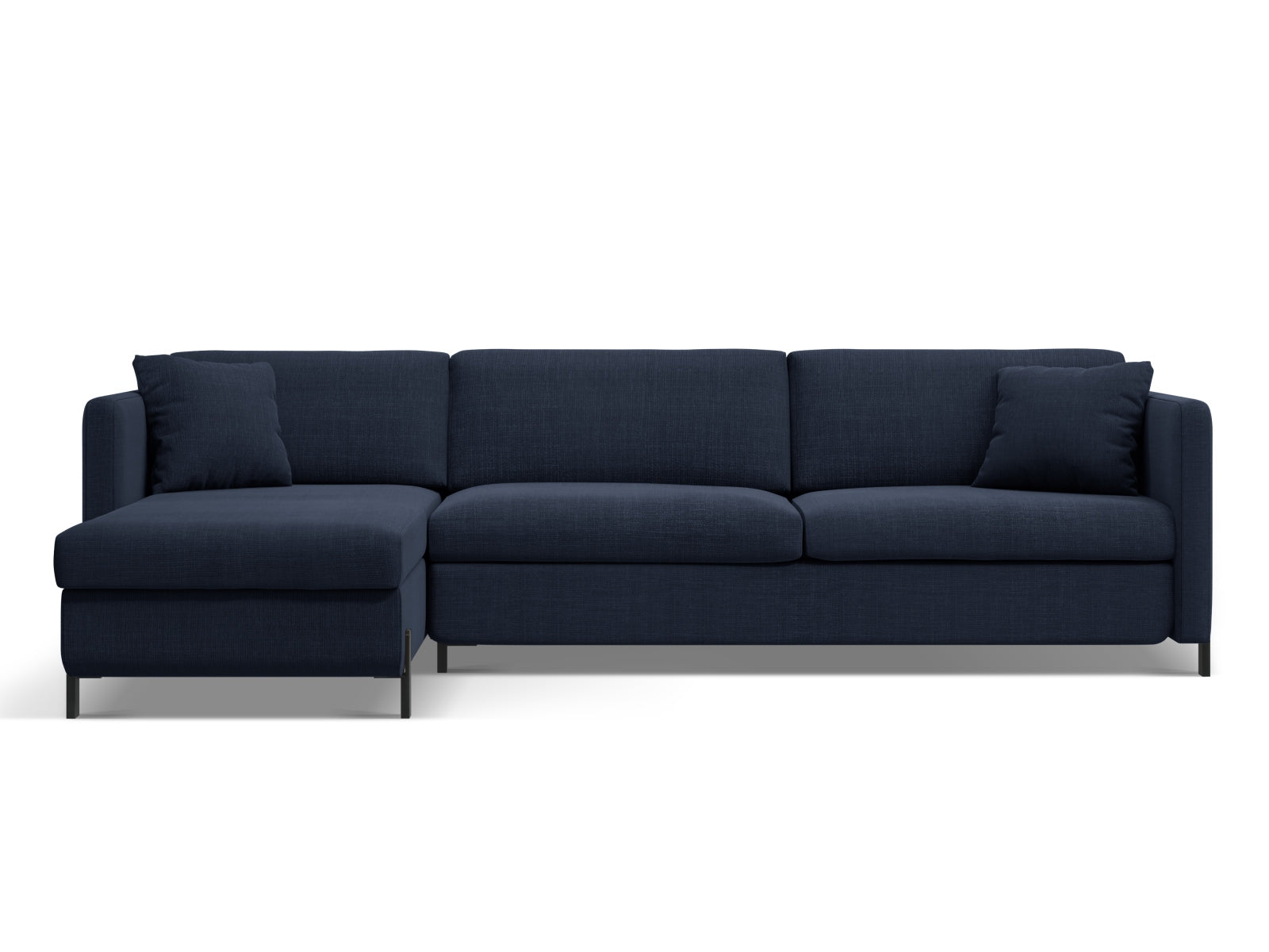 Gloria Ecksofa links mit Schlaffunktion und Stauraum 5 Sitzer in Blue-Bjorn präsentiert im Onlineshop von KAQTU Design AG. Bettsofa links ist von Micadoni
