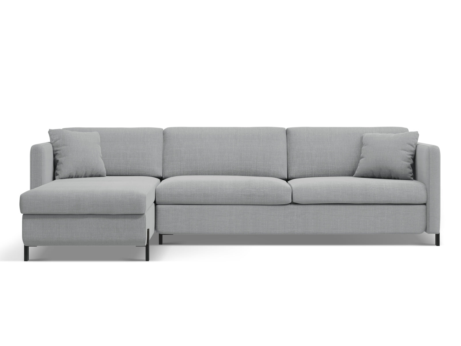 Gloria Ecksofa links mit Schlaffunktion und Stauraum 5 Sitzer in Light Grey-Bjorn präsentiert im Onlineshop von KAQTU Design AG. Bettsofa links ist von Micadoni