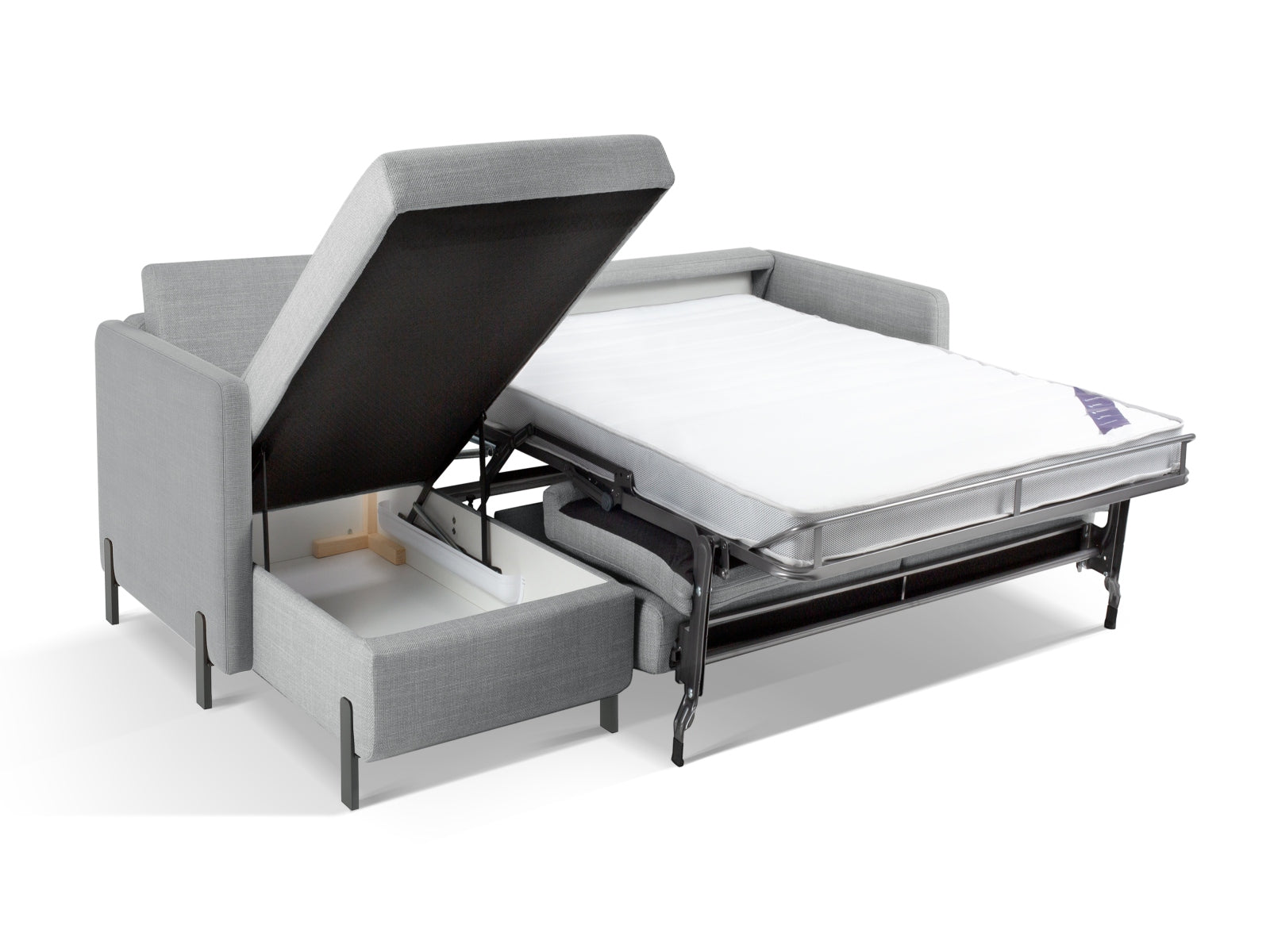 Stylisches, hellgraues Ecksofa von Micadoni, 5-Sitzer, linksseitig, mit Schlaffunktion und Stauraum für optimalen Komfort und Funktionalität.