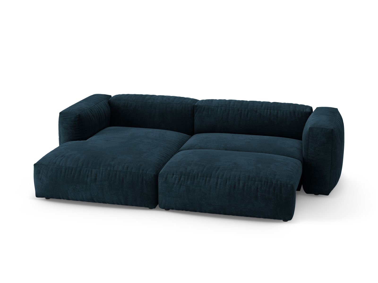 Elegantes 4-Sitzer Ecksofa Martina in trendigem Petrol, bietet eine praktische Schlaffunktion für zusätzlichen Komfort und stilvolle Akzente im Wohnraum.