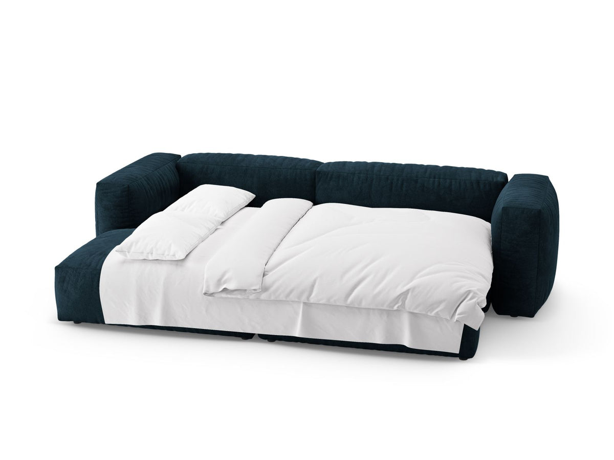 4-Sitzer Ecksofa links mit Schlaffunktion Martina in Deep Petrol-Vogue präsentiert im Onlineshop von KAQTU Design AG. Bettsofa links ist von Micadoni