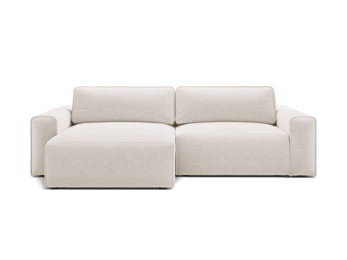 3-Sitzer Ecksofa links mit Bettfunktion und Box Victor in Light Beige-Moly präsentiert im Onlineshop von KAQTU Design AG. Bettsofa links ist von Micadoni