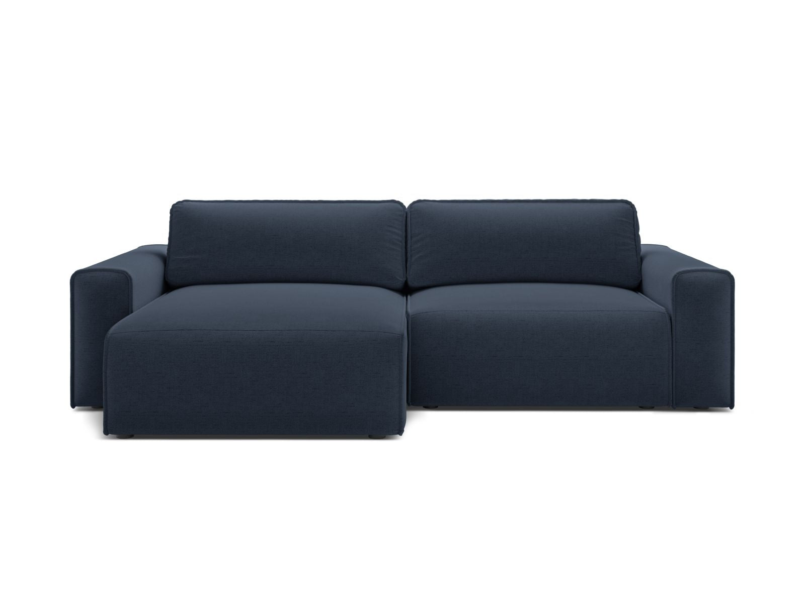 3-Sitzer Ecksofa Victor mit Schlaffunktion und Stauraum, links in Royal Blue-Moly präsentiert im Onlineshop von KAQTU Design AG. Bettsofa links ist von Micadoni