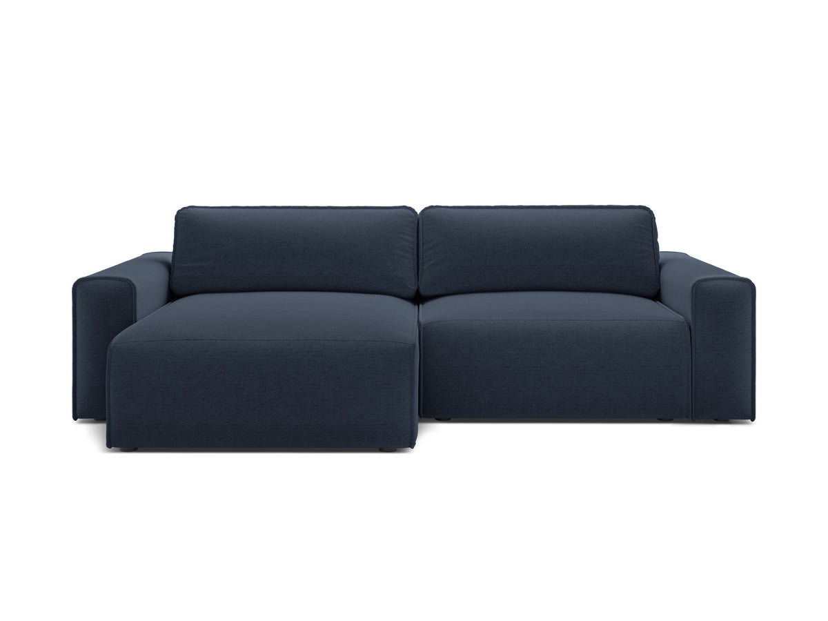 3-Sitzer Ecksofa Victor mit Schlaffunktion und Stauraum, links in Royal Blue-Moly präsentiert im Onlineshop von KAQTU Design AG. Bettsofa links ist von Micadoni
