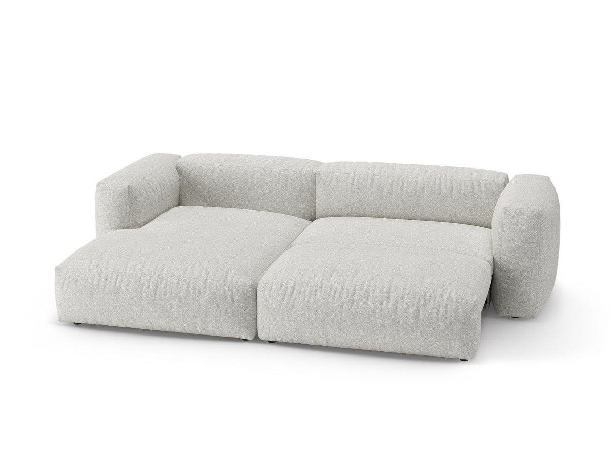 4-Sitzer Ecksofa links mit Bettfunktion und Box Martina in Grey Beige Melange-Monet präsentiert im Onlineshop von KAQTU Design AG. Bettsofa links ist von Micadoni