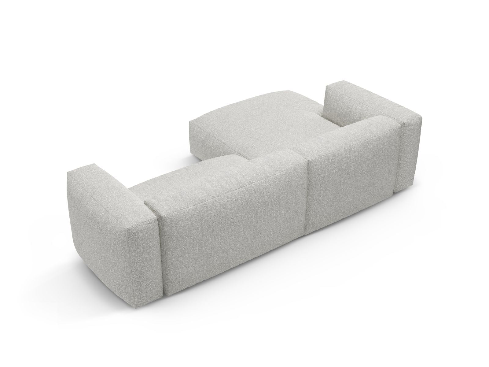 Elegantes 4-Sitzer Ecksofa links, Modell Martina, bietet eine komfortable Schlafgelegenheit und modernes Design in stilvollem Grey Beige.