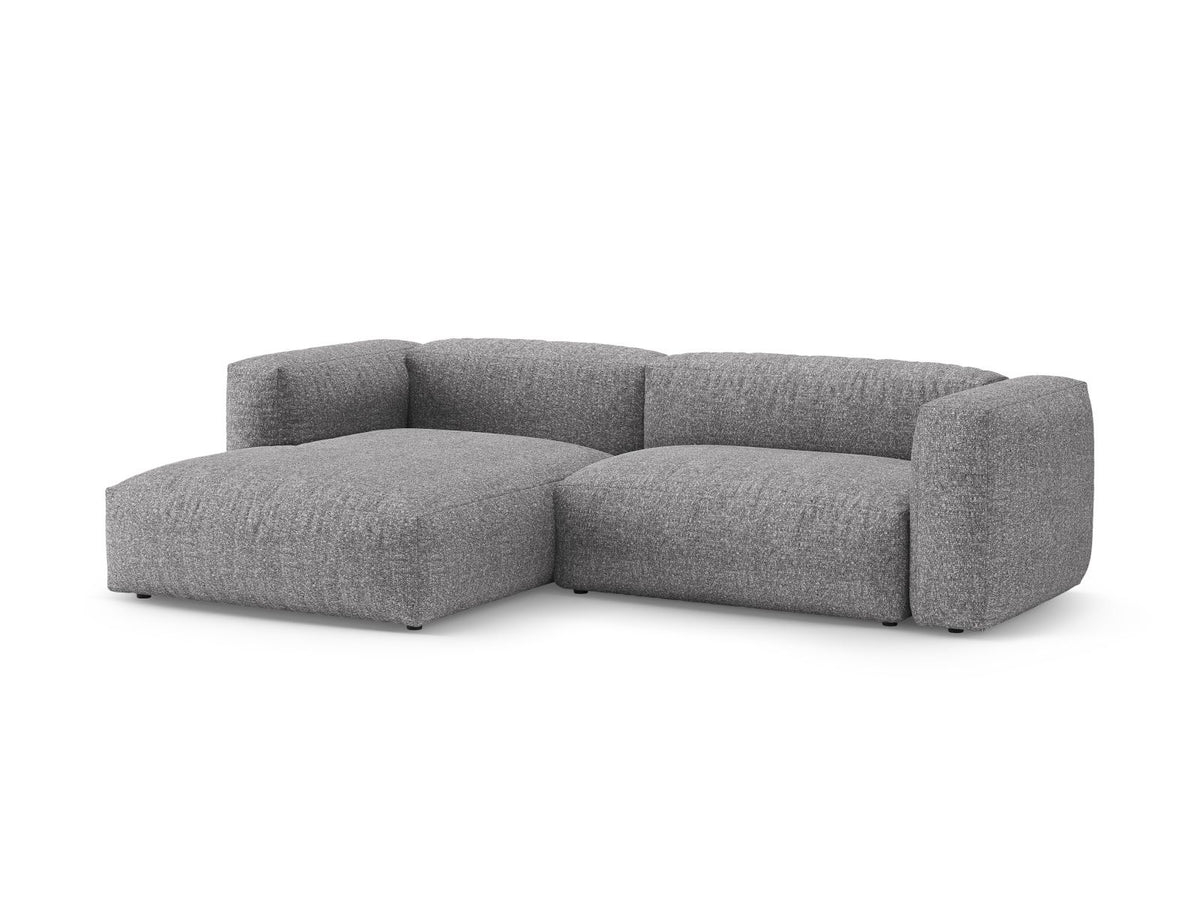 4-Sitzer Ecksofa links mit Schlaffunktion und Stauraum Martina in Graphite-Monet präsentiert im Onlineshop von KAQTU Design AG. Bettsofa links ist von Micadoni