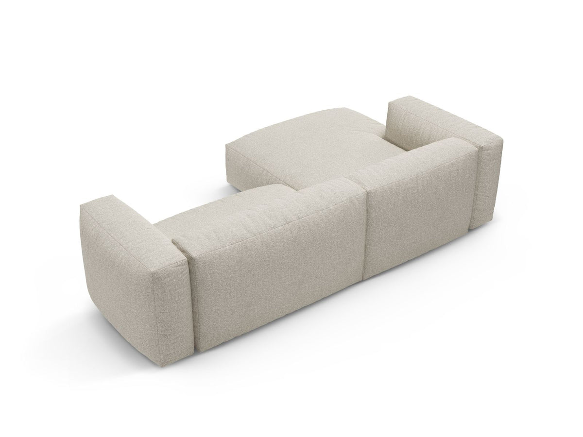 4-Sitzer Ecksofa links mit Schlaffunktion und Stauraum Martina in Beige-Monet präsentiert im Onlineshop von KAQTU Design AG. Bettsofa links ist von Micadoni
