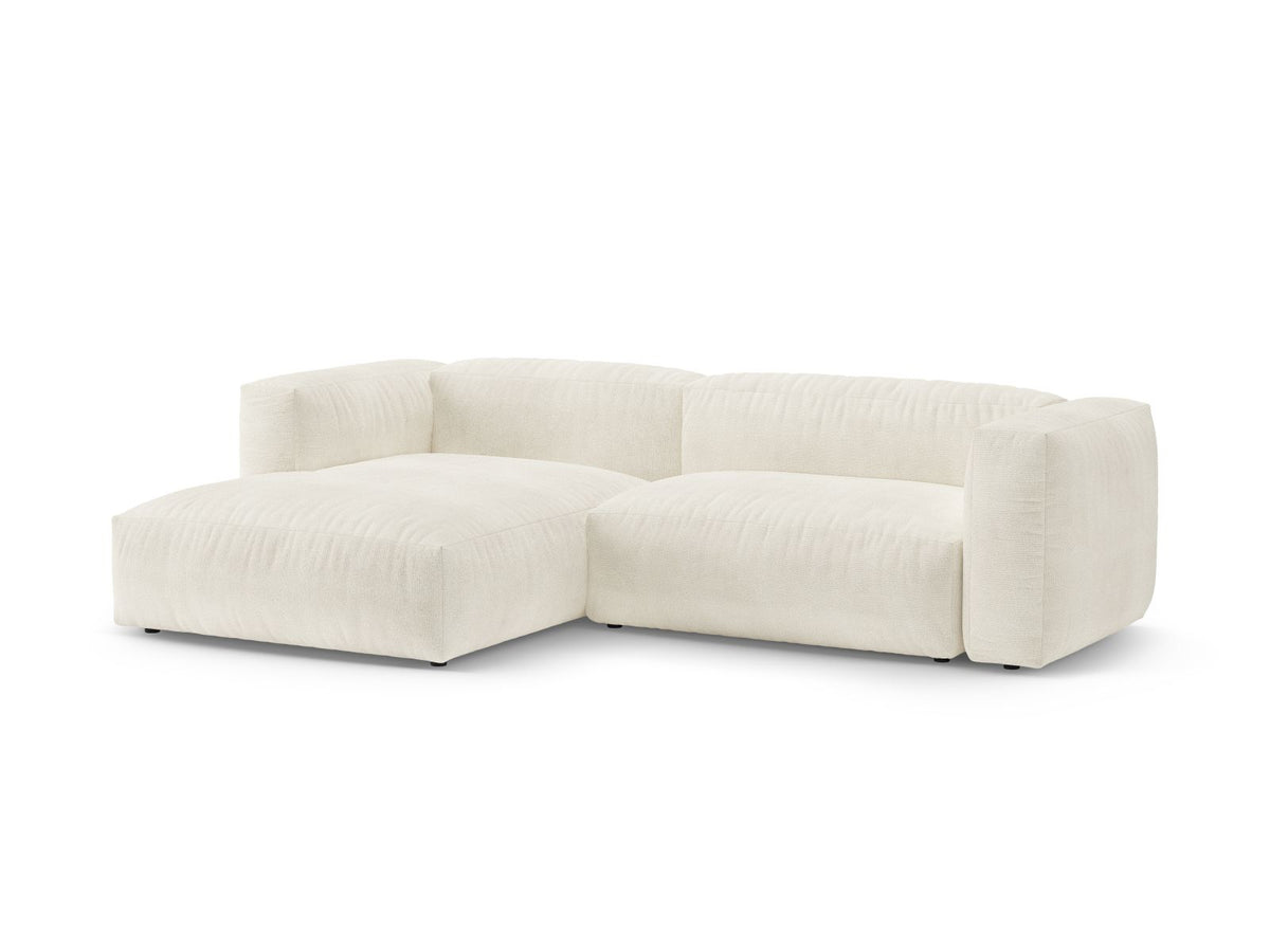 4-Sitzer Ecksofa links mit Schlaffunktion und Stauraum Martina in Ivory-Monet präsentiert im Onlineshop von KAQTU Design AG. Bettsofa links ist von Micadoni
