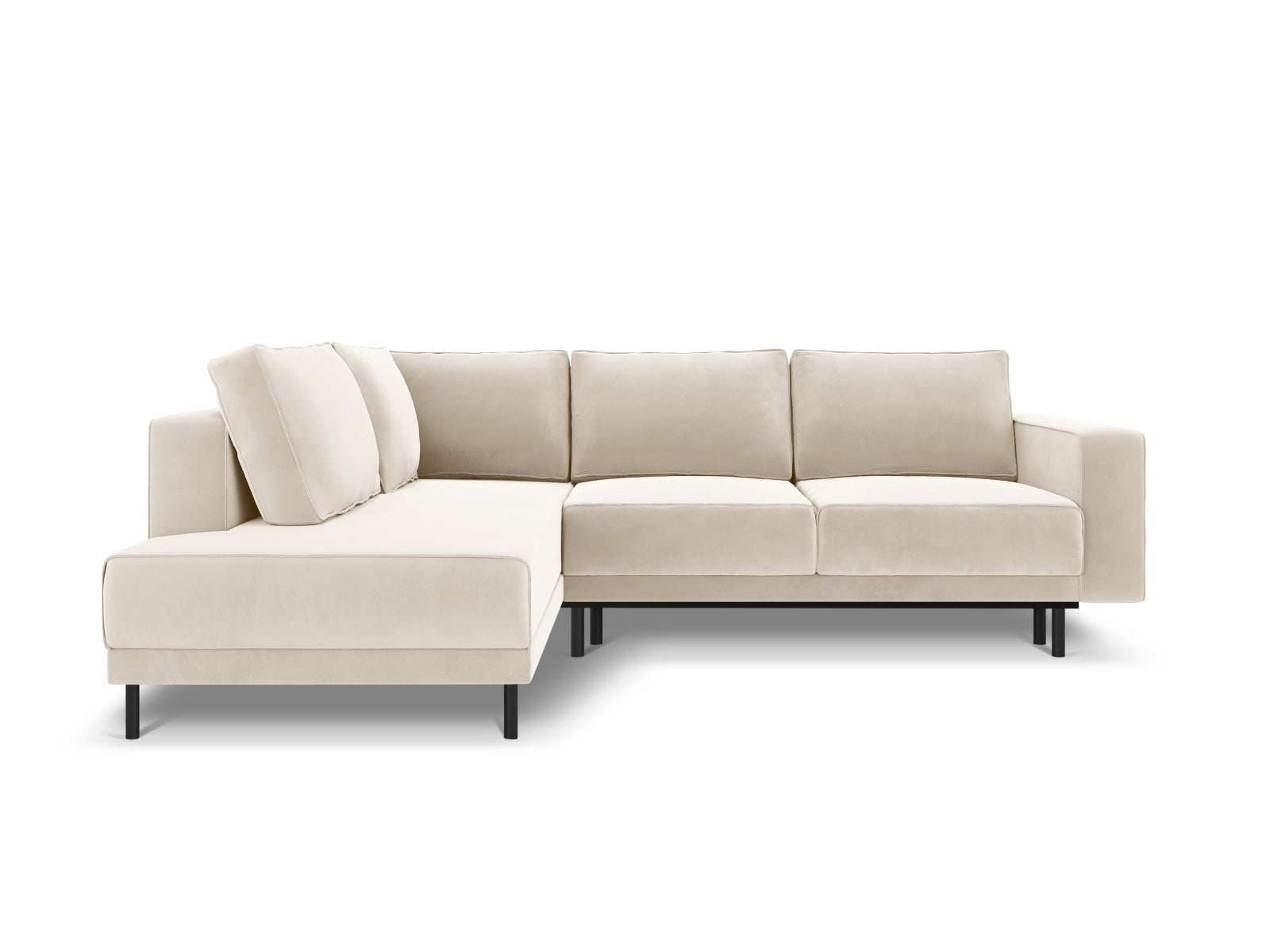 Erleben Sie das Caro Velour links Ecksofa von Micadoni – ein elegantes 5-Sitzer Sofa mit praktischer Schlaffunktion für vielseitige Wohnideen.