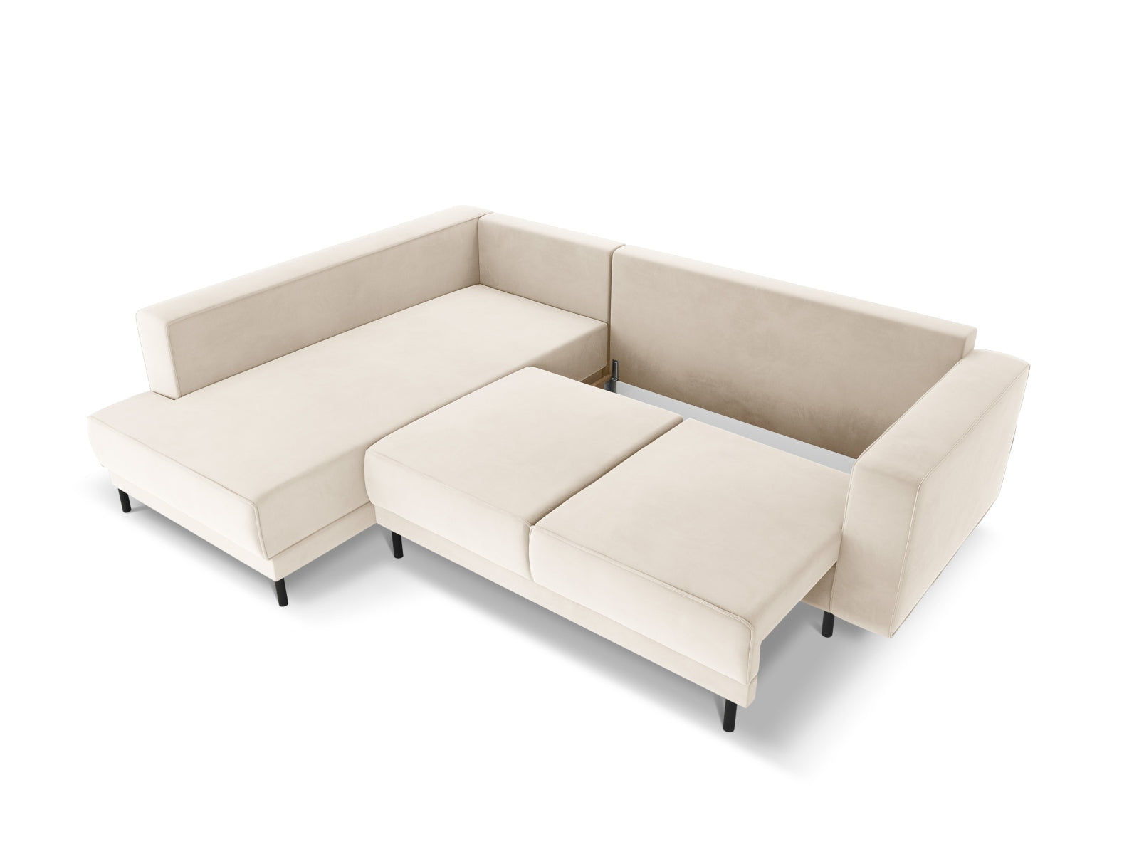 Erleben Sie das elegante Caro Velour Ecksofa von Micadoni – ein 5-Sitzer mit praktischer Schlaffunktion, perfekt für stilvolle und vielseitige Wohnräume.