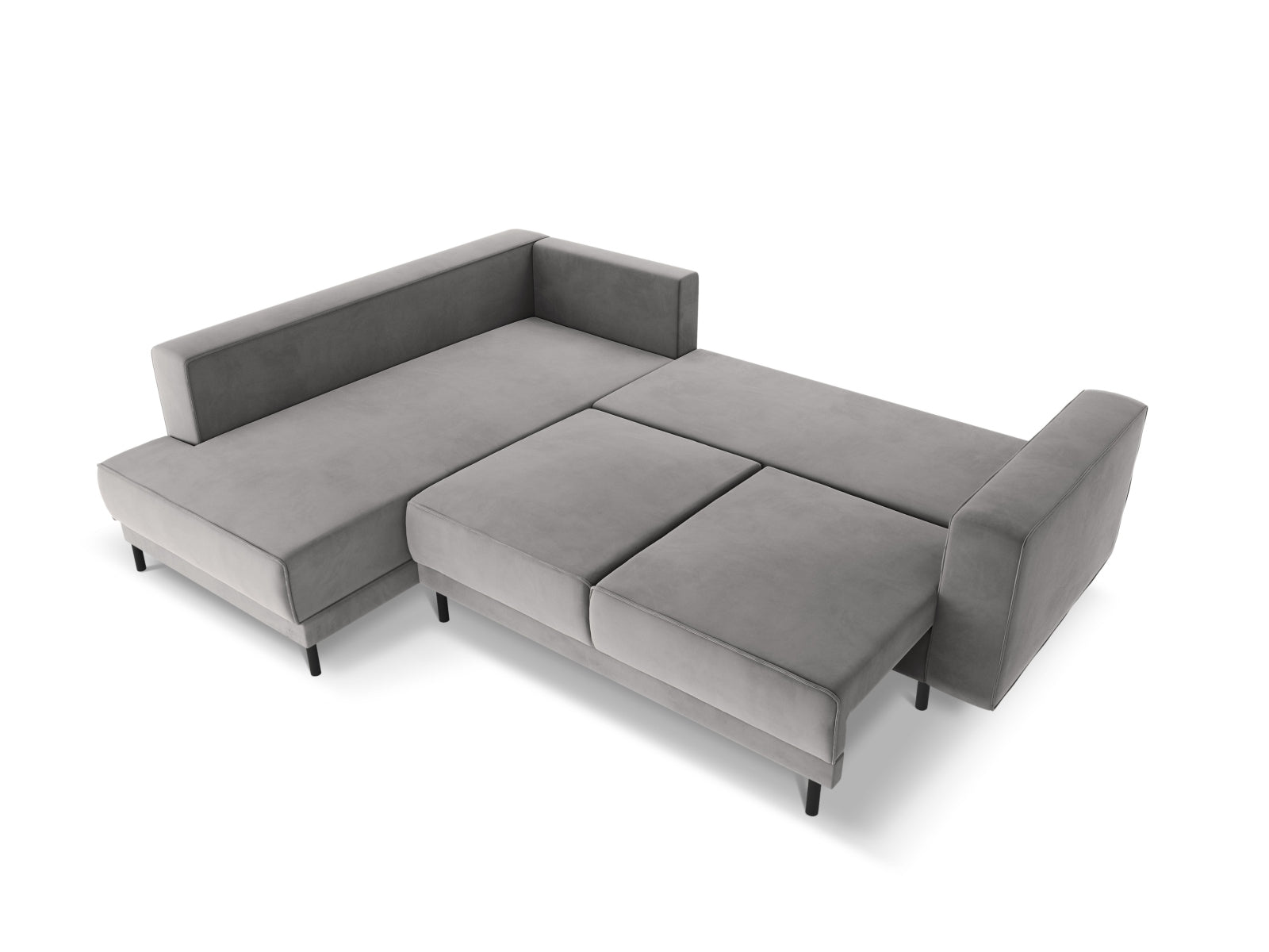 Erleben Sie das elegante Caro Velour Ecksofa von Micadoni – ein 5-Sitzer mit praktischer Schlaffunktion, perfekt für stilvolle Wohnräume und entspannte Nächte.