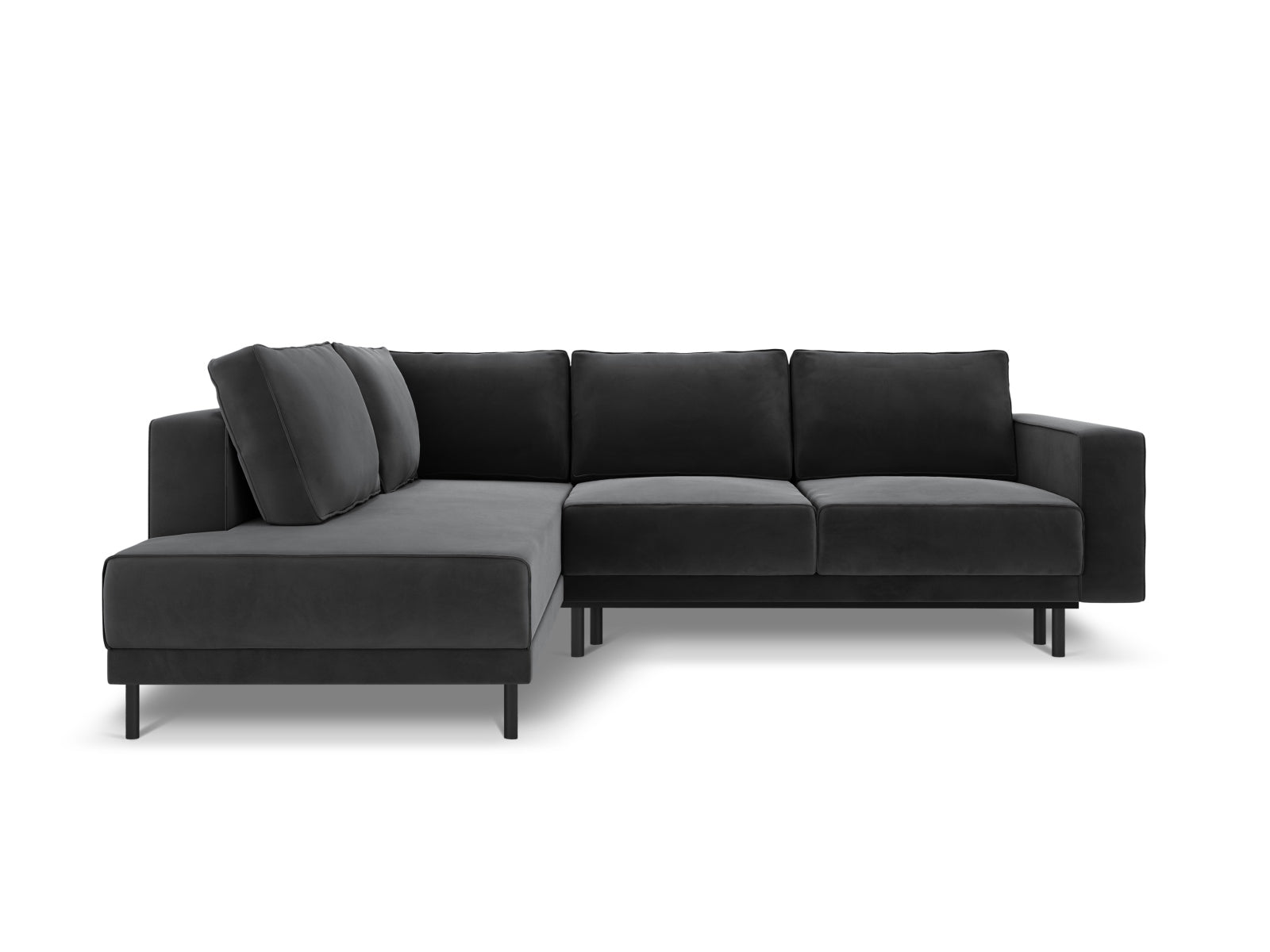 Erleben Sie das elegante Caro Velour Ecksofa von Micadoni – ein 5-Sitzer mit praktischer Schlaffunktion, perfekt für stilvolle Wohnräume und entspannte Nächte.