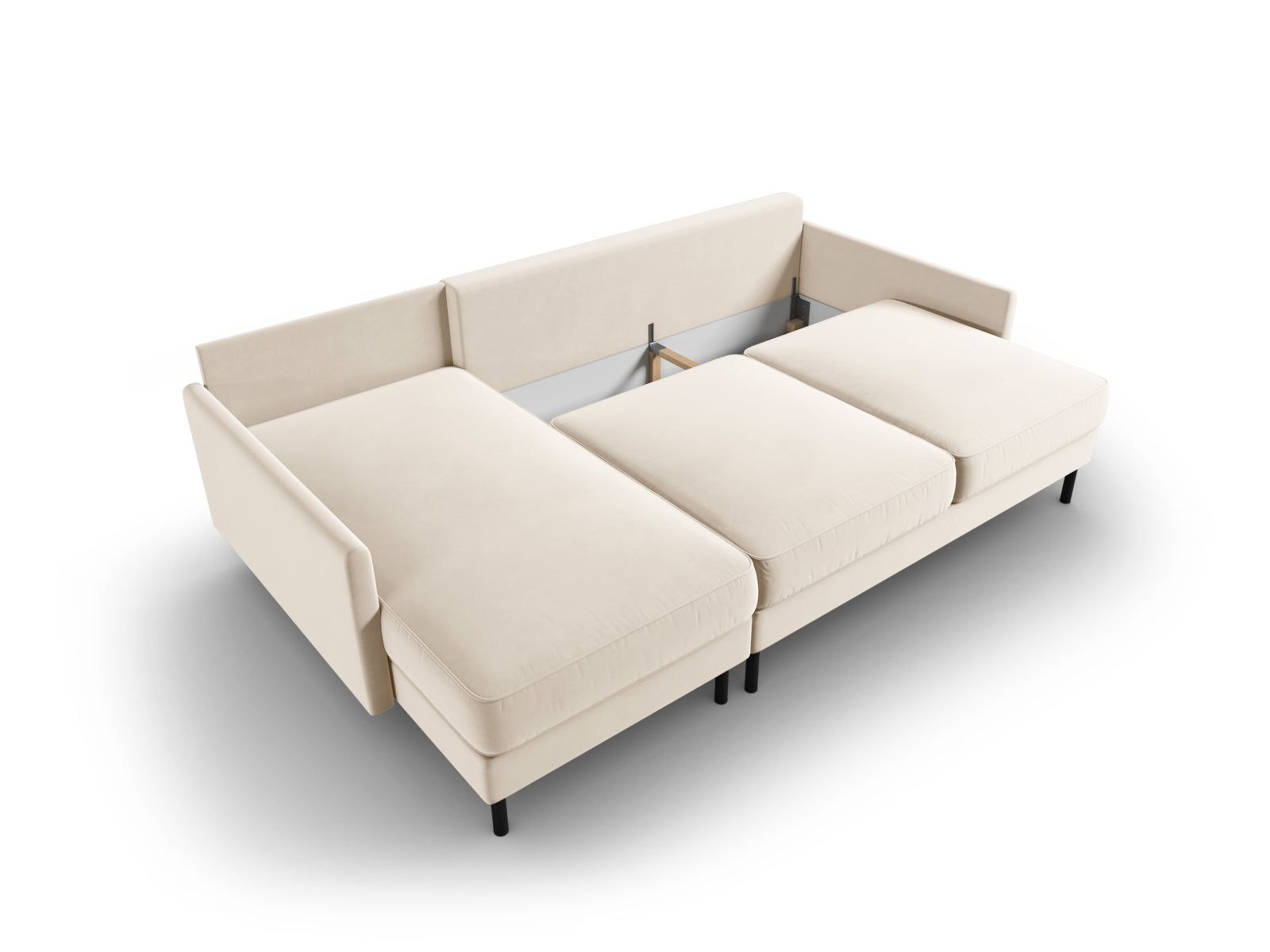 Erleben Sie das elegante Scott Velour Ecksofa von Micadoni. Dieses 5-Sitzer Sofa vereint Komfort mit einer praktischen Schlaffunktion und Stauraum.