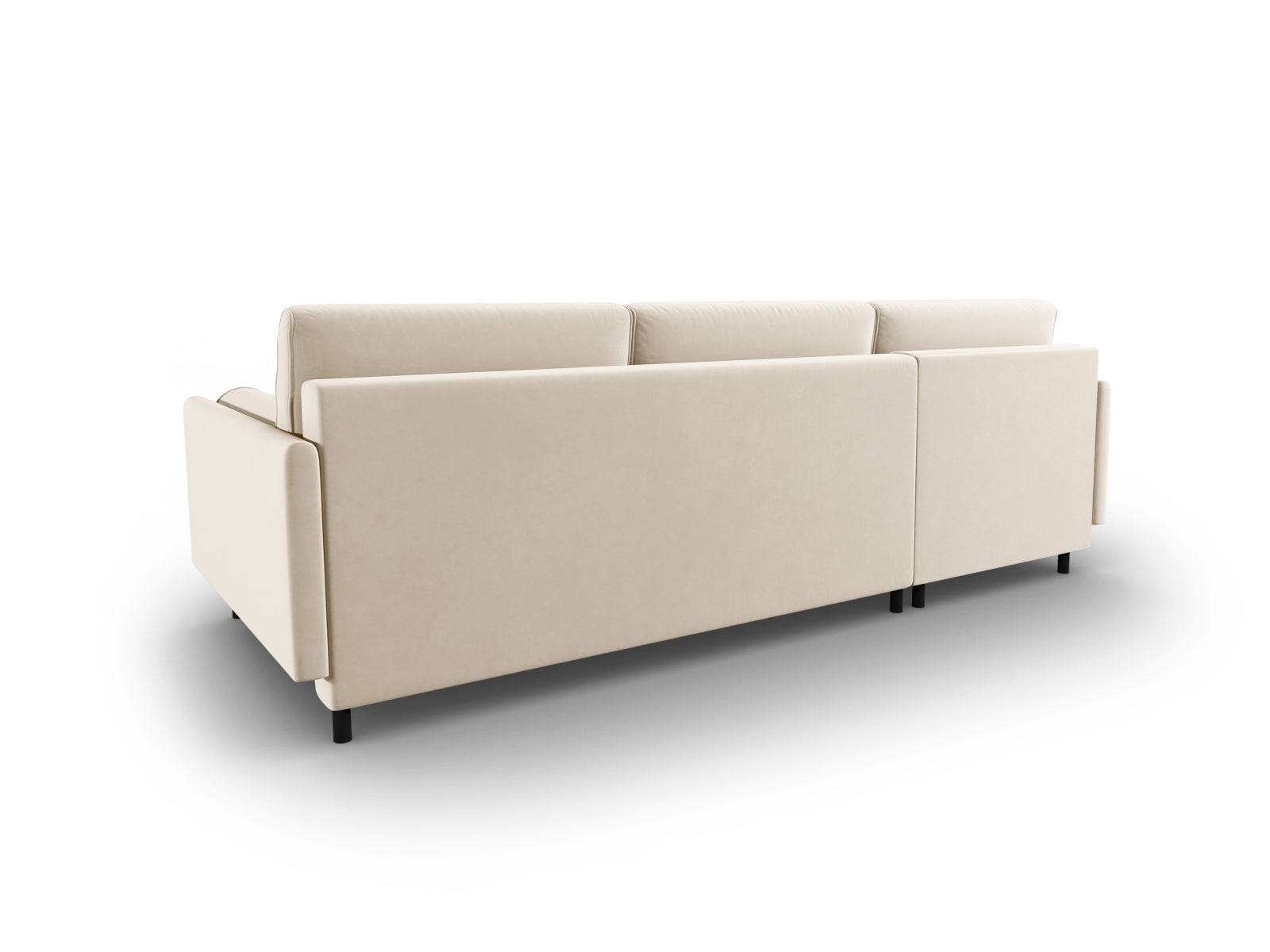 Entdecken Sie das stilvolle Scott Velour Ecksofa von Micadoni. Dieses 5-Sitzer Sofa bietet eine komfortable Schlaffunktion und cleveren Stauraum.