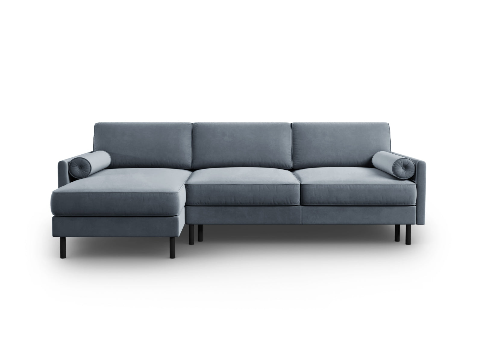 Scott Velour links Ecksofa mit Schlaffunktion und Stauraum 5 Sitzer in Light Blue präsentiert im Onlineshop von KAQTU Design AG. Ecksofa links ist von Micadoni