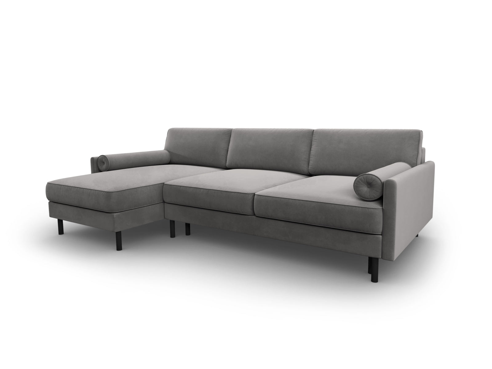 Entdecken Sie das stilvolle Scott Velour Ecksofa von Micadoni. Dieses 5-Sitzer Sofa bietet eine komfortable Schlaffunktion und cleveren Stauraum.