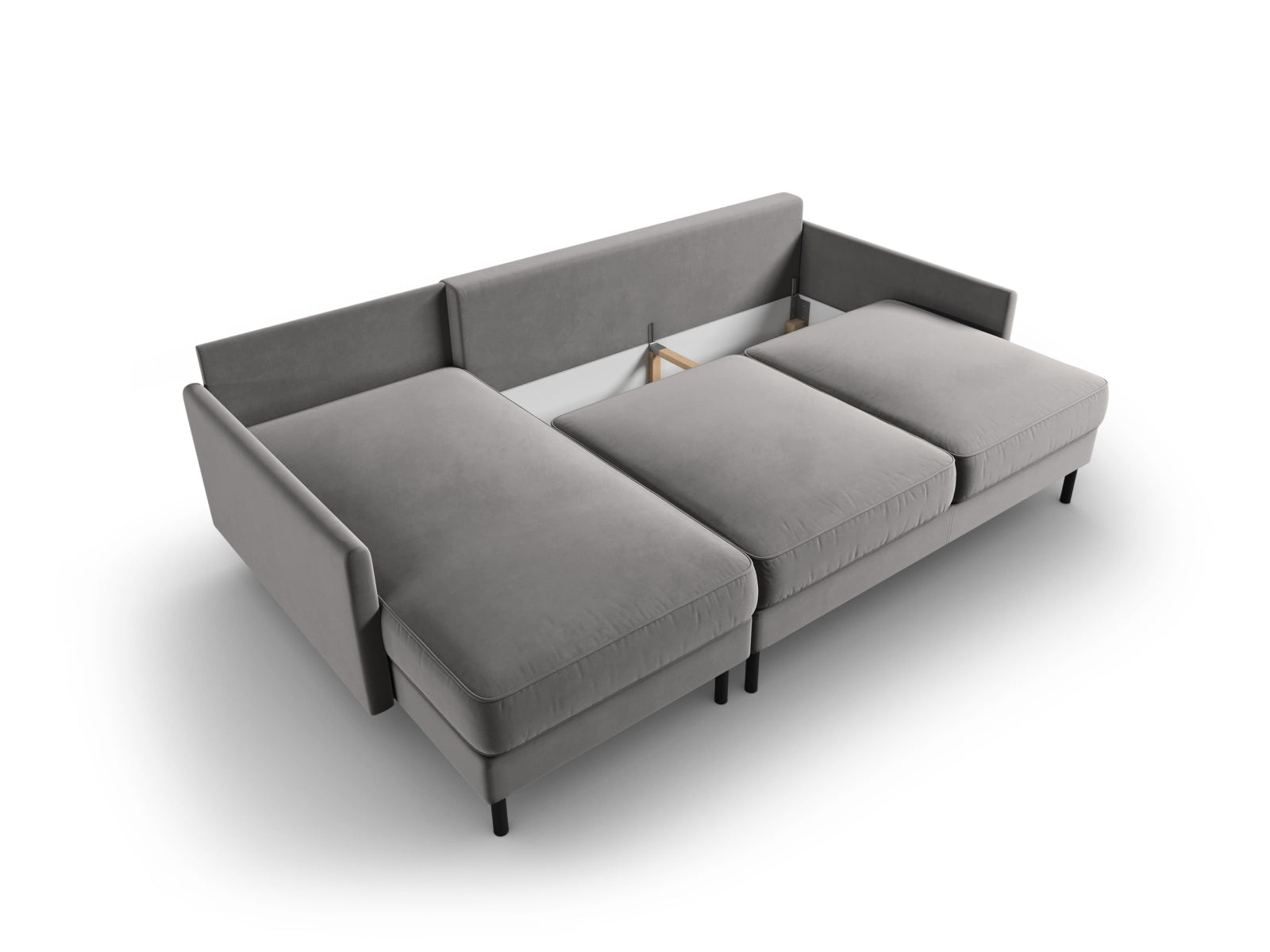 Erleben Sie das elegante Scott Velour Ecksofa von Micadoni. Dieses 5-Sitzer Sofa vereint Komfort mit einer praktischen Schlaffunktion und Stauraum.
